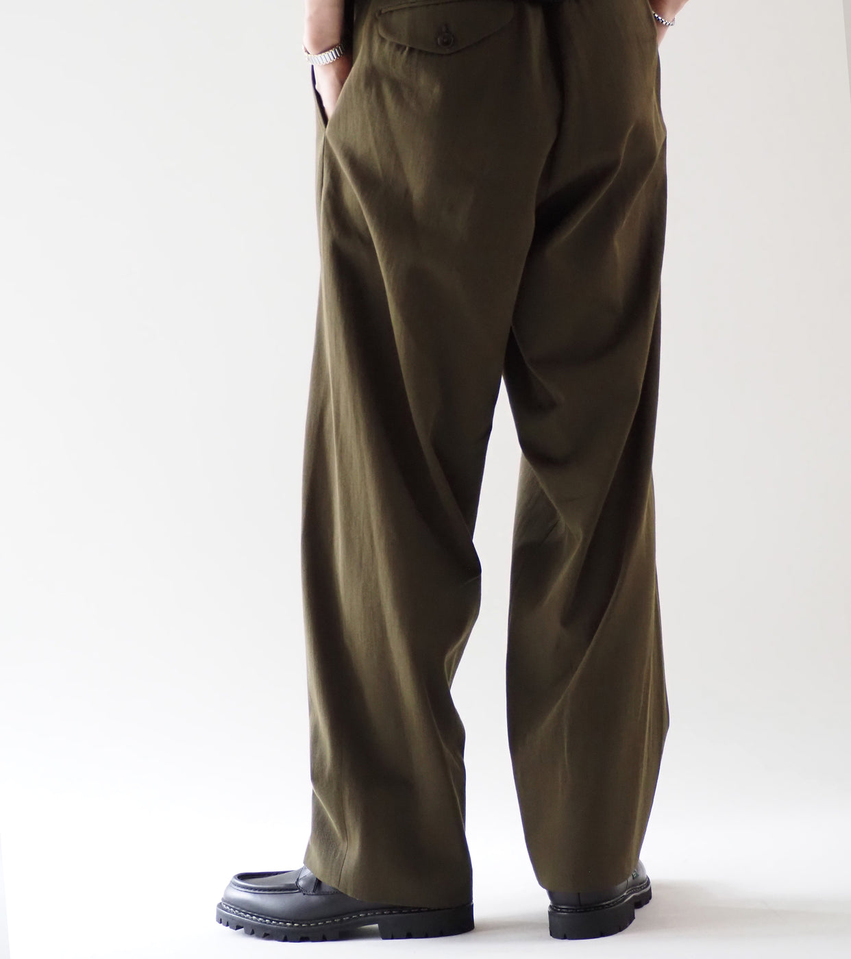 MAATEE＆SONS  チノ B “ Cドリル ” , Khaki Chambray