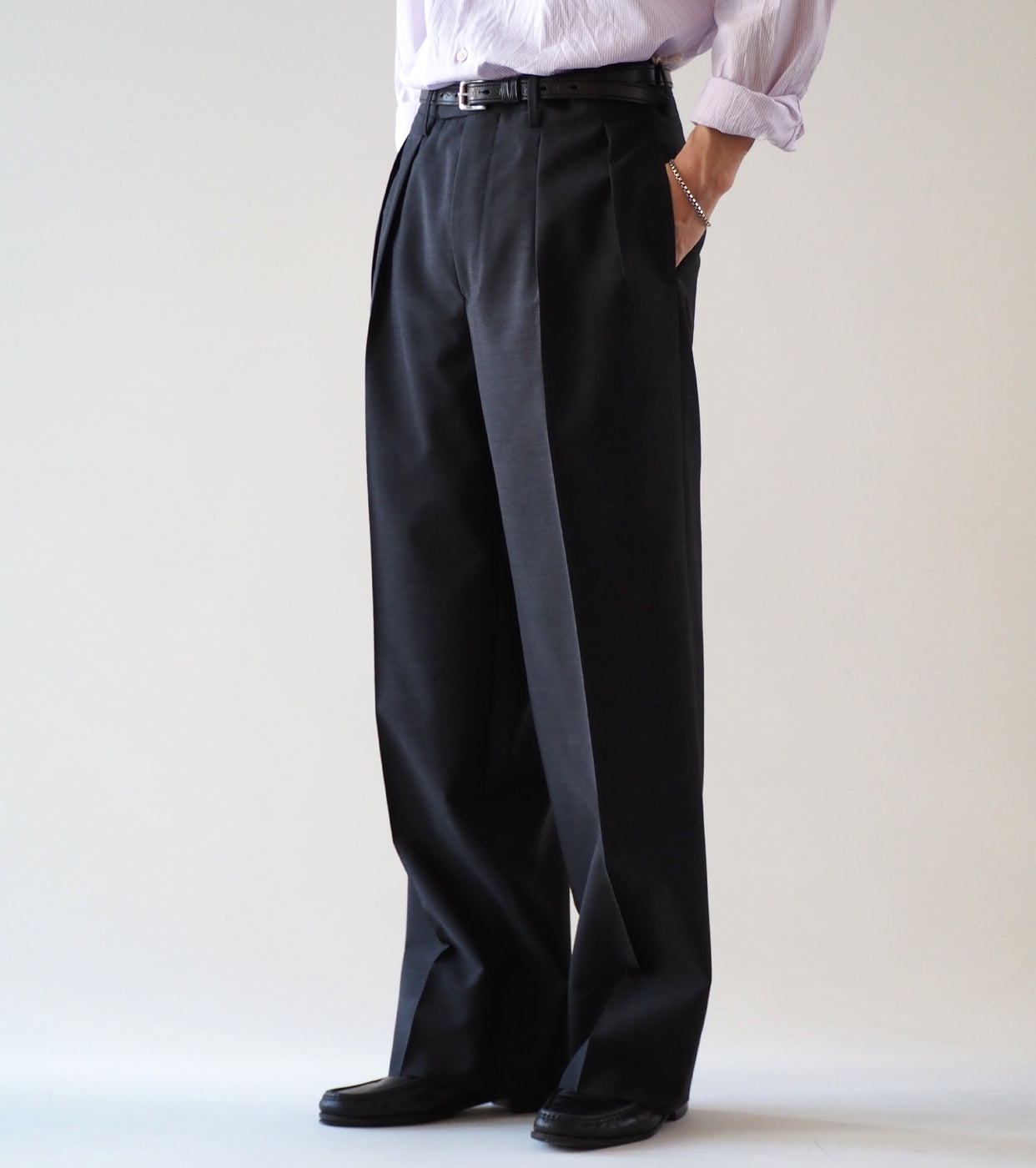 MAATEE＆SONS FOREVER SLACKS TYPE2, Charcoal – Navyblue