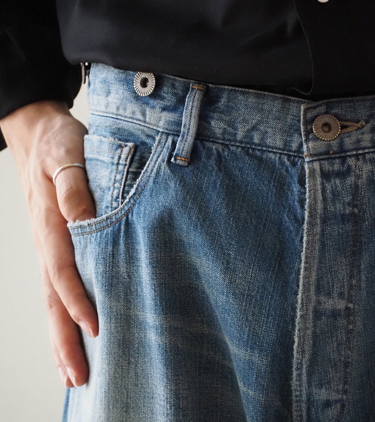 MAATEE＆SONS  ４ポケット デニム , Vintage Blue