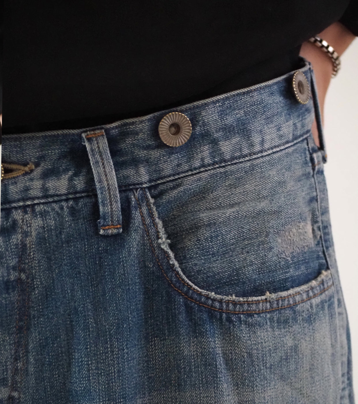 MAATEE＆SONS  ４ポケット デニム , Vintage Blue