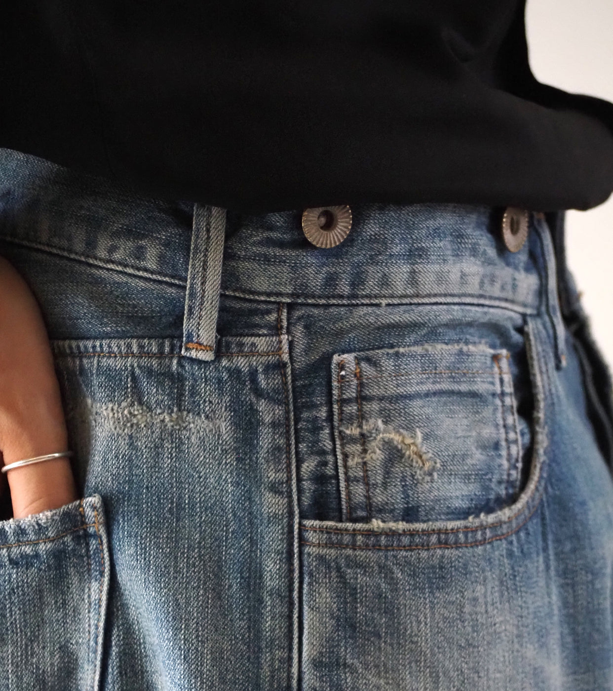 MAATEE＆SONS  ４ポケット デニム , Vintage Blue