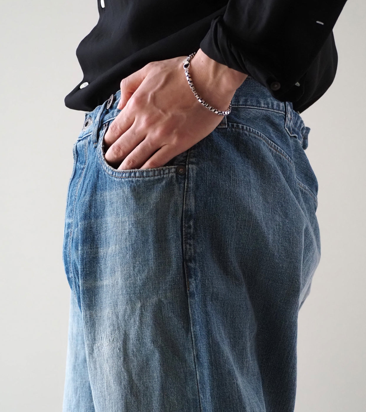 MAATEE＆SONS  ４ポケット デニム , Vintage Blue