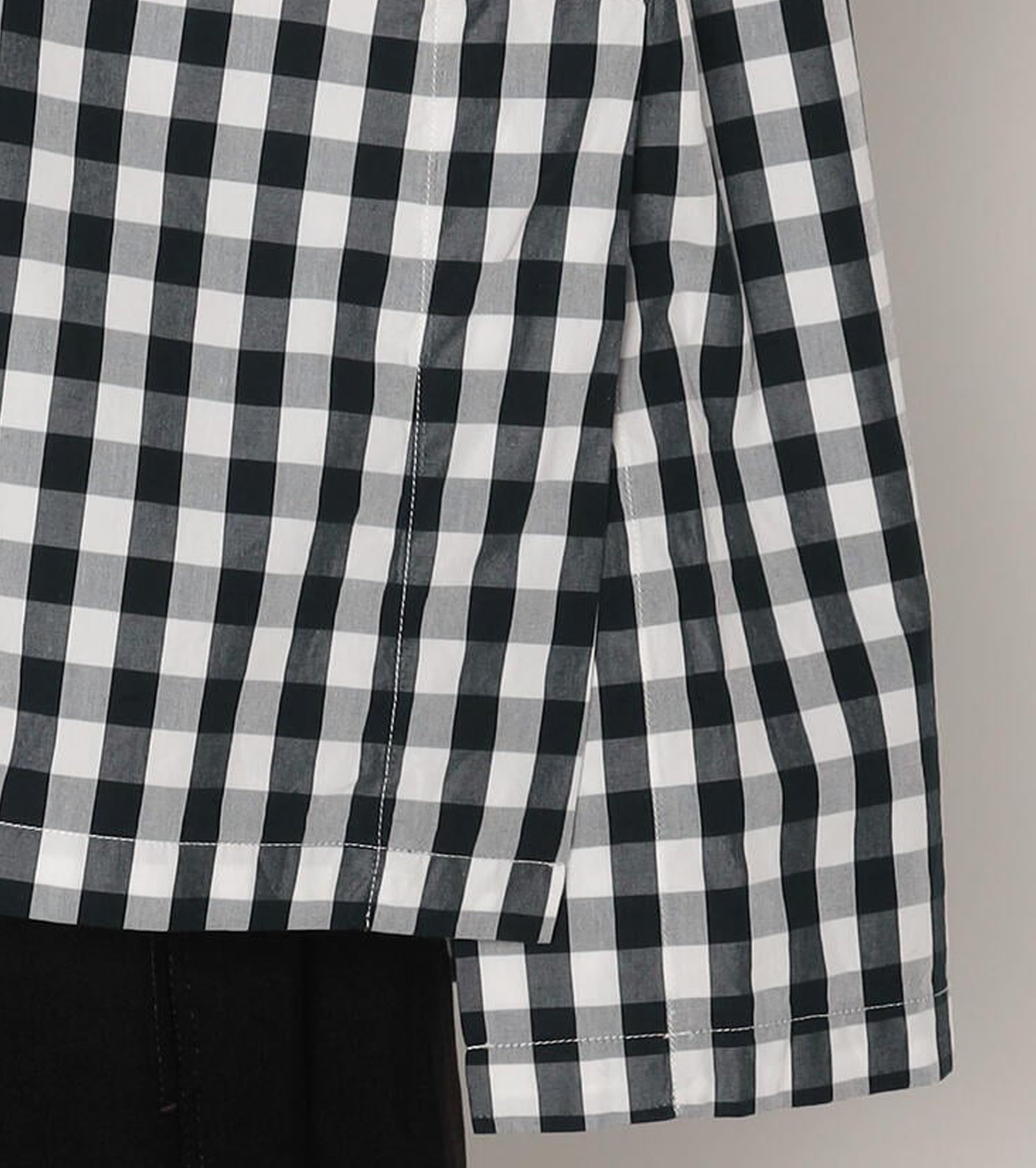 DANTON コットン 半袖 シャツ , Navy White Gingham