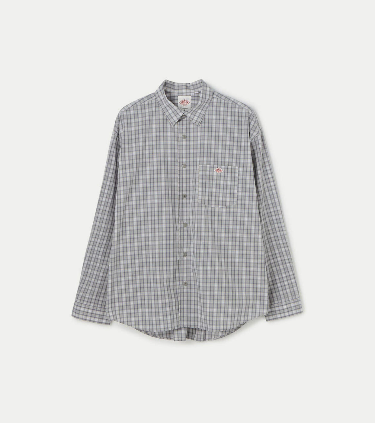 DANTON  WORK SHIRT, Lt Grey x Grey Check