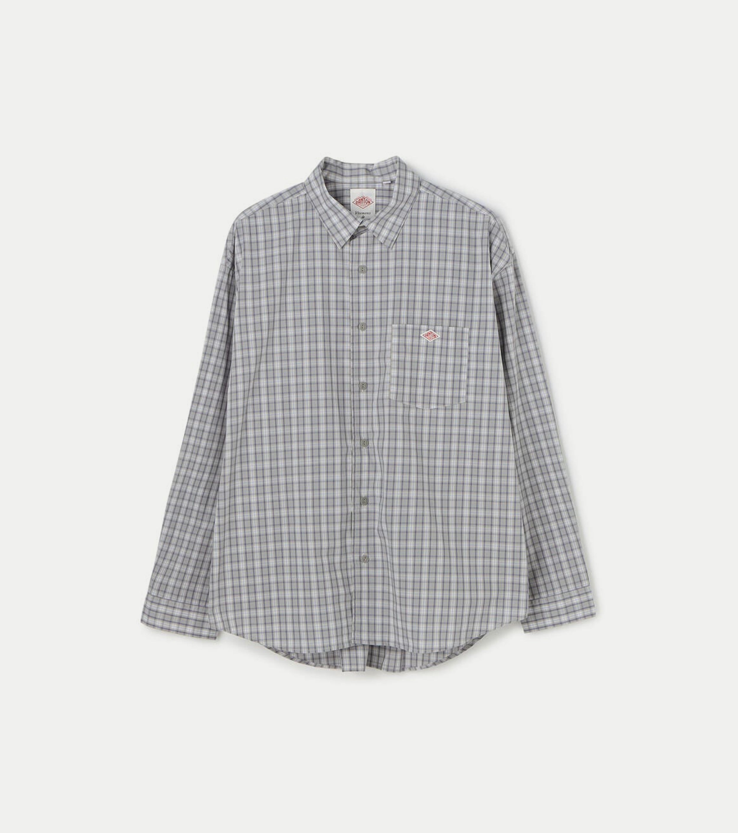 DANTON  WORK SHIRT, Lt Grey x Grey Check