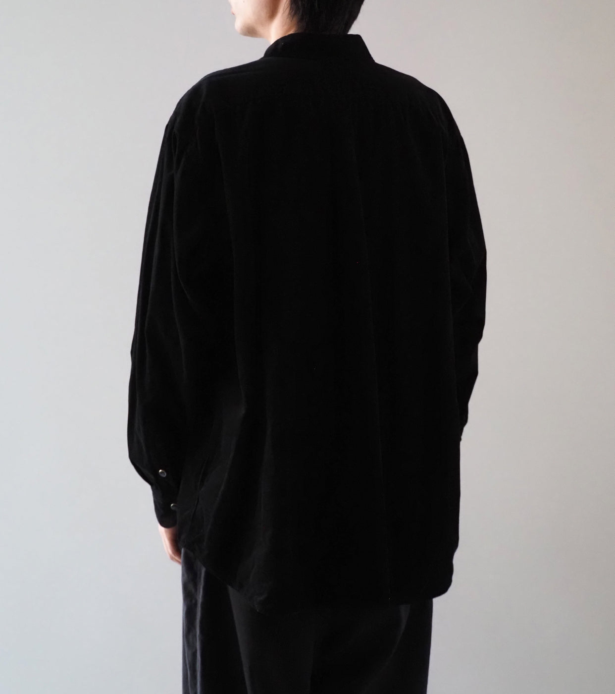 COMOLI コーデュロイ コモリ シャツ ,Black