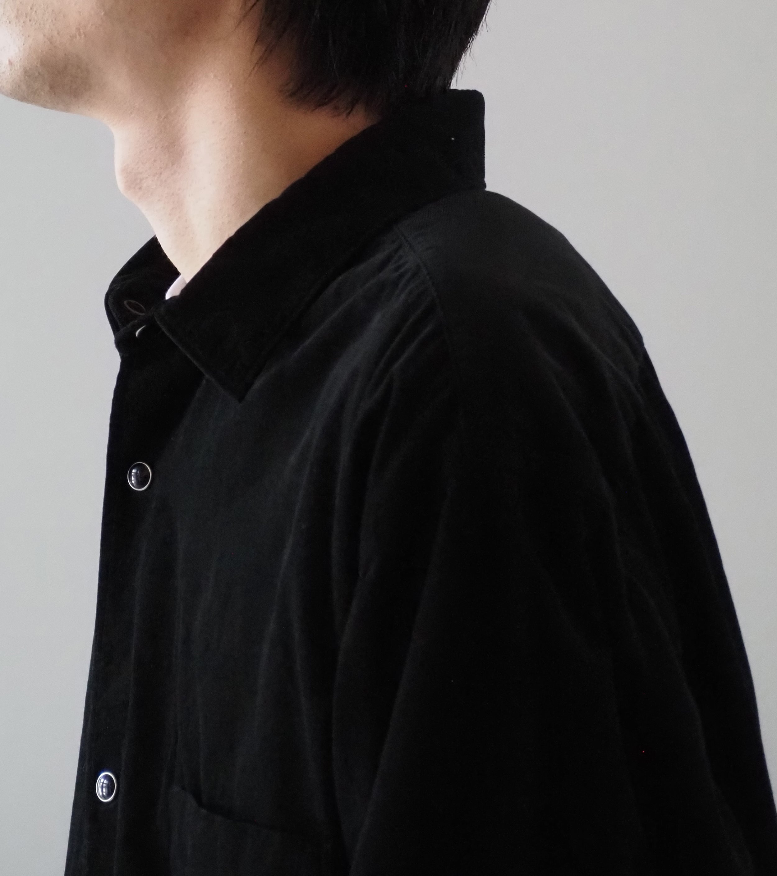 COMOLI コーデュロイ コモリ シャツ ,Black