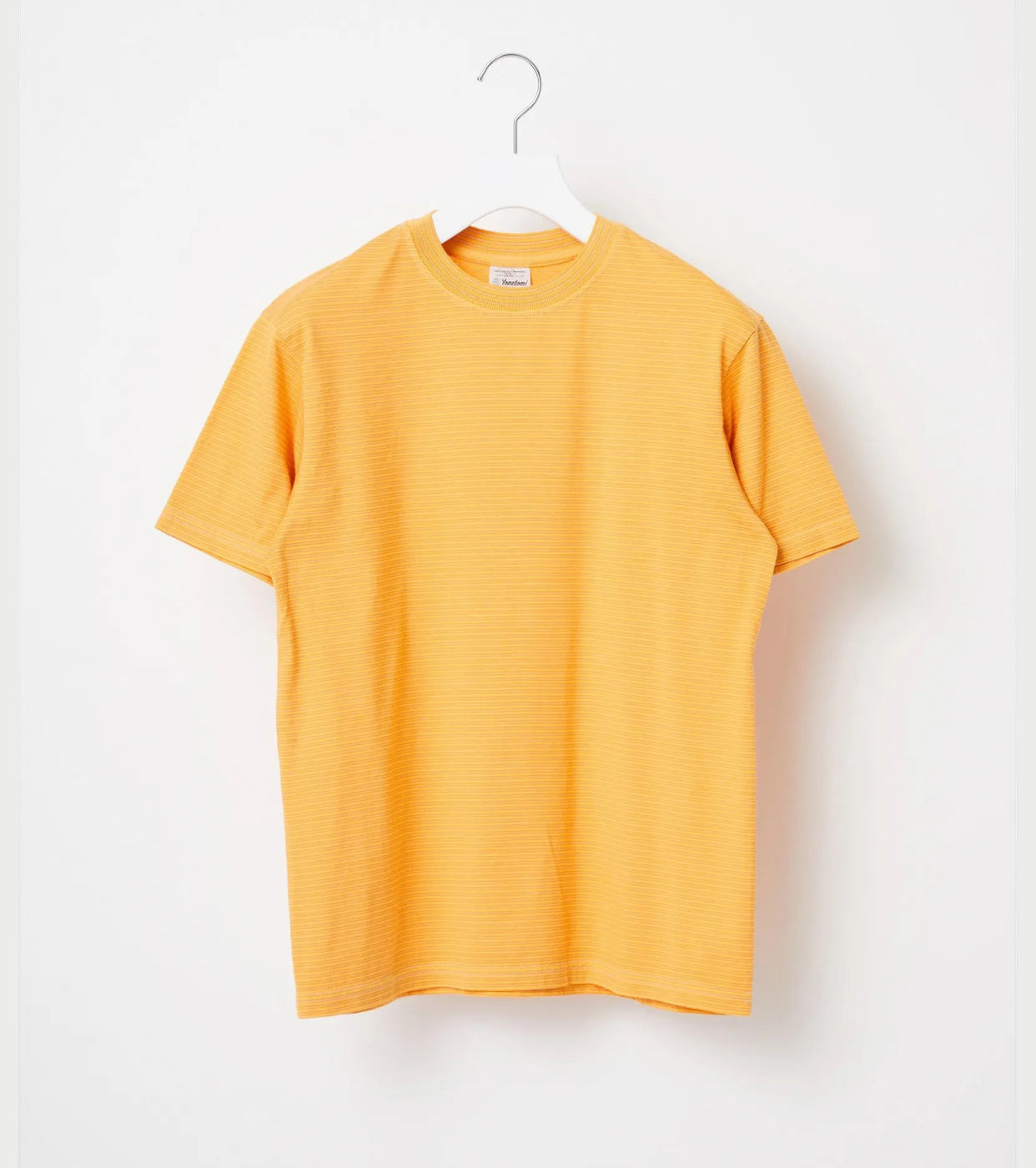 Yonetomi  ガーメント ダイ ボーダーTシャツ ,  Yellow × L.Gray