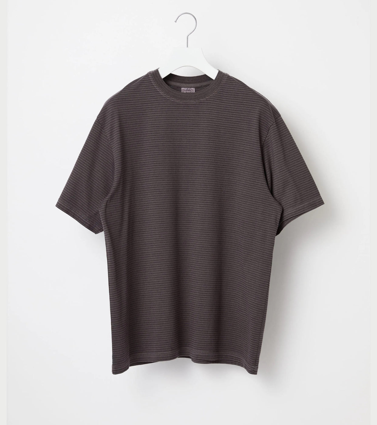 Yonetomi GARMENT DYED BORDER T-SHIRT ,  D.Gray × Gray