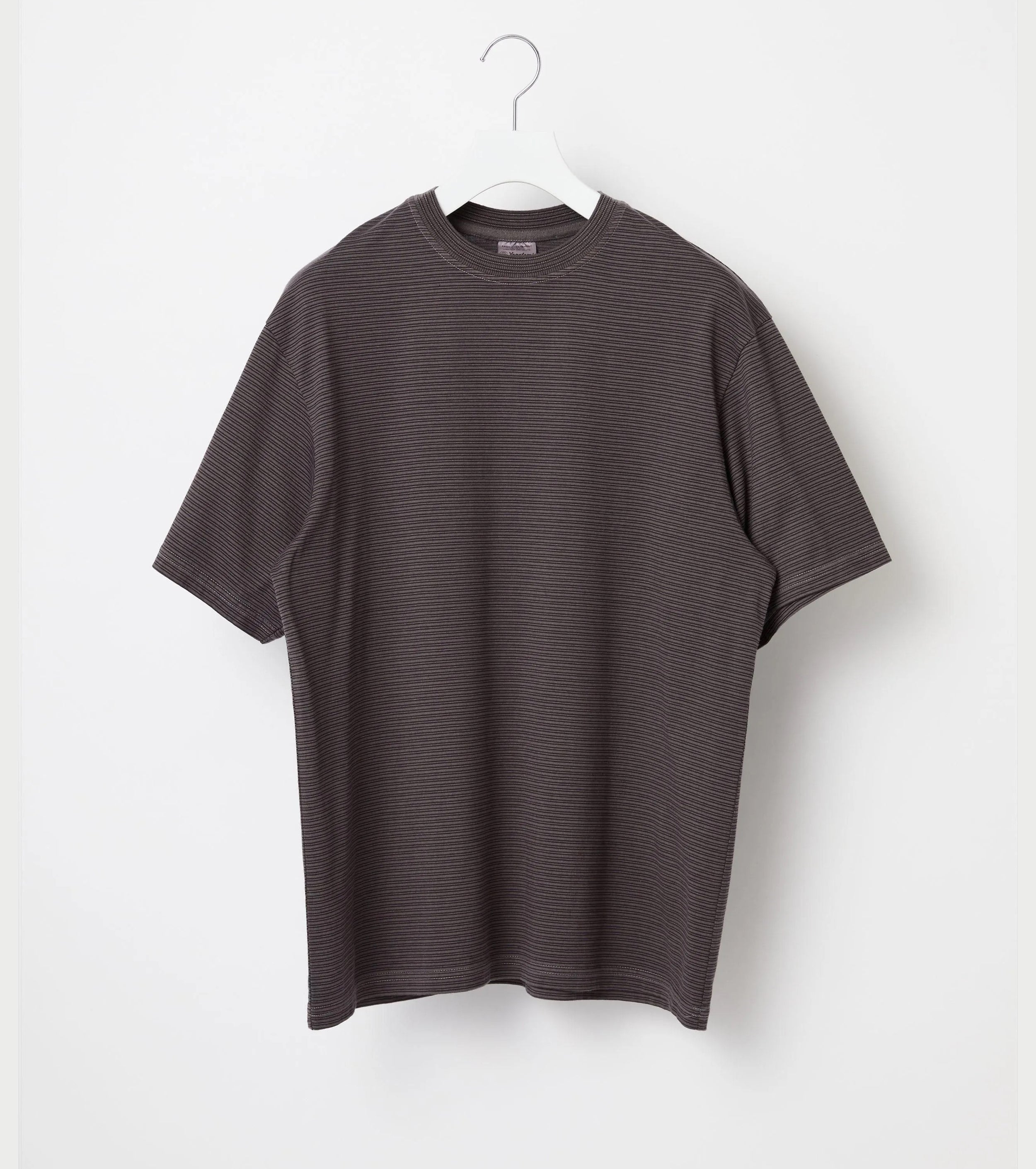Yonetomi GARMENT DYED BORDER T-SHIRT ,  D.Gray × Gray