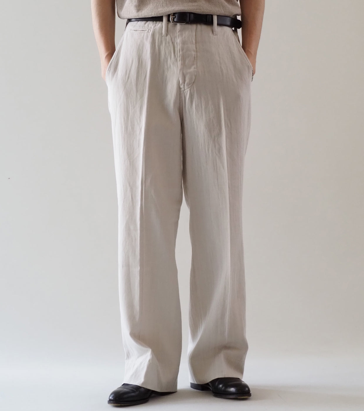 MAATEE＆SONS ドゥルン  チノ トラウザー , にごり White