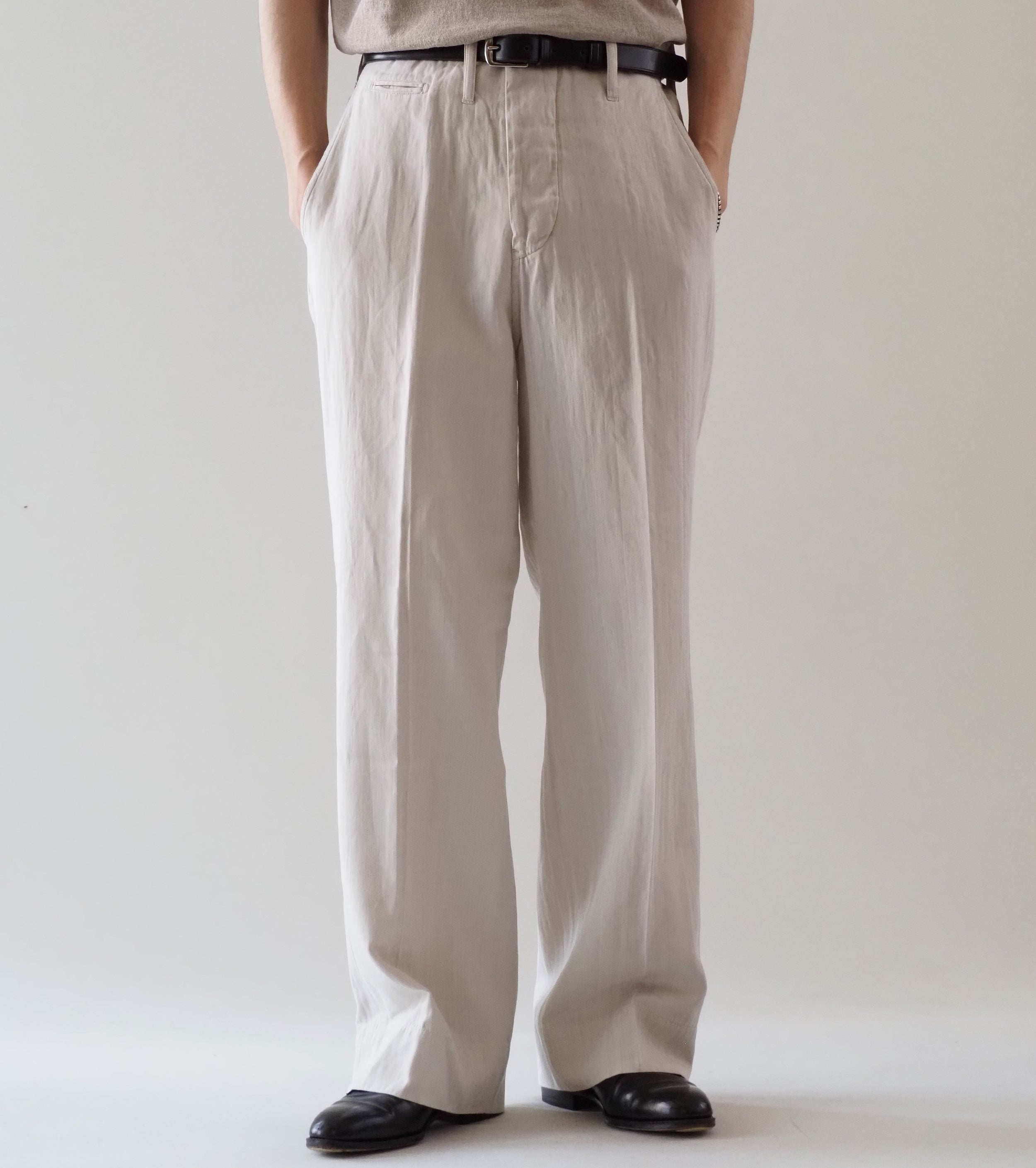 MAATEE＆SONS ドゥルン  チノ トラウザー , にごり White