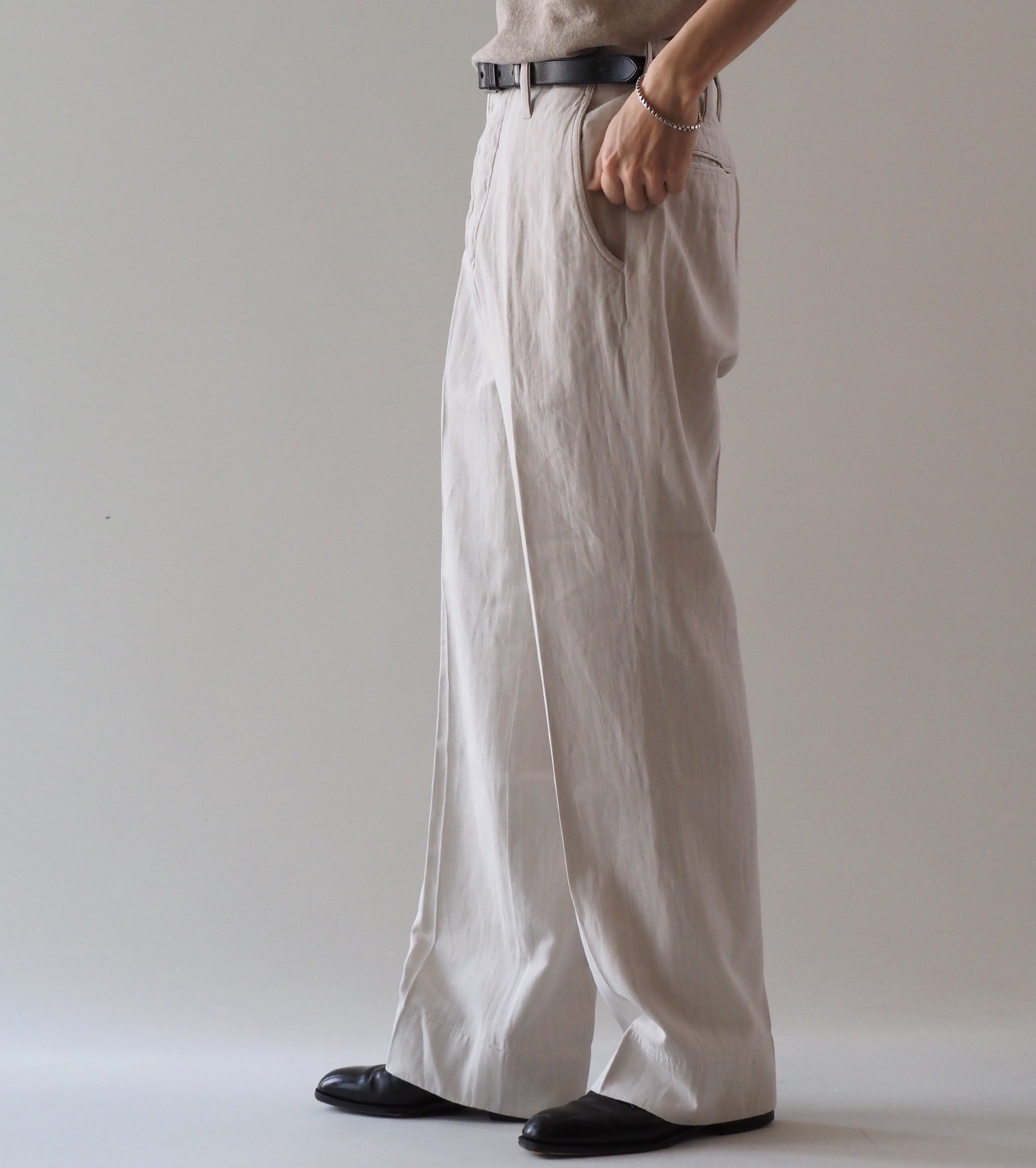 MAATEE＆SONS ドゥルン  チノ トラウザー , にごり White