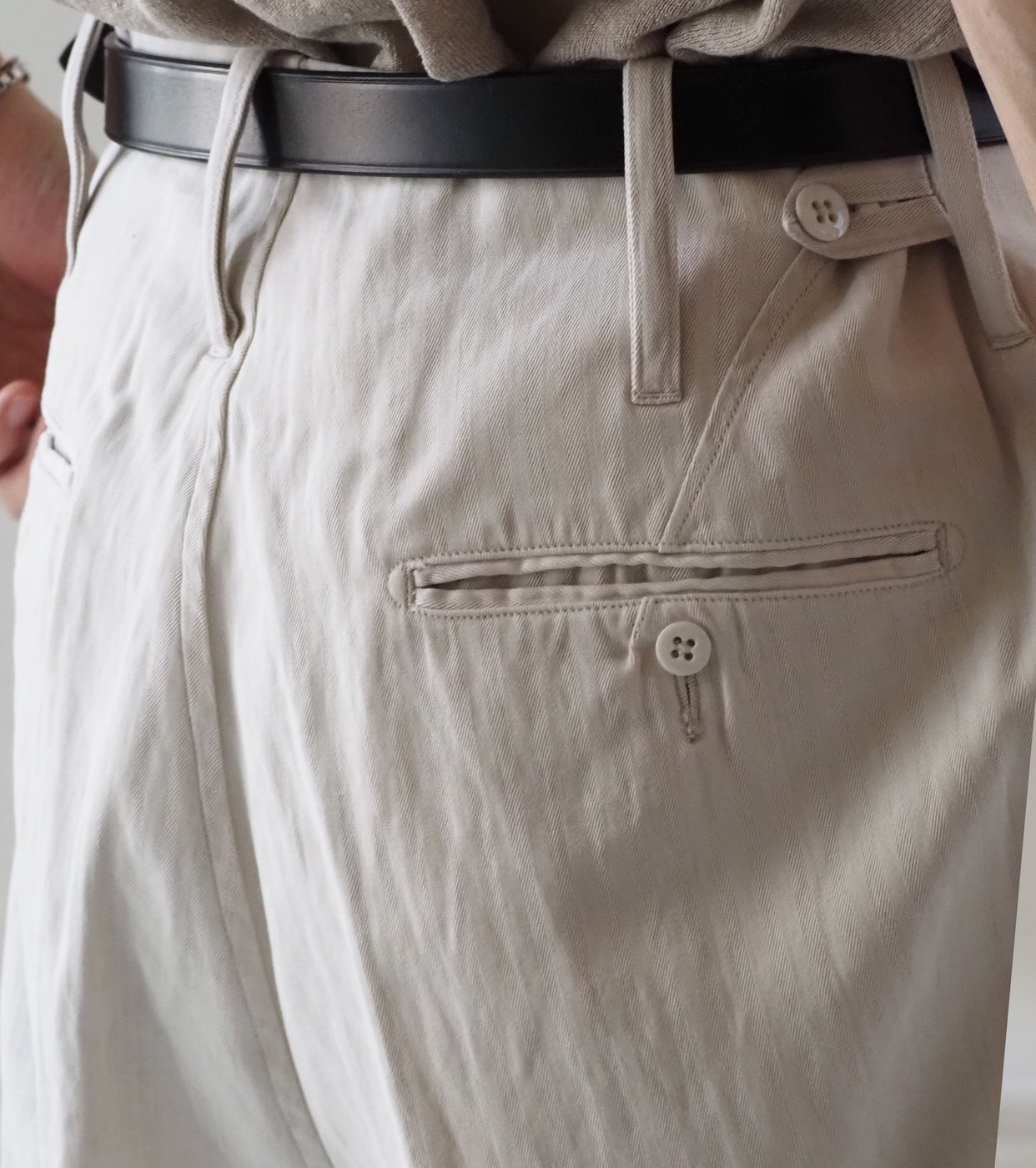 MAATEE＆SONS ドゥルン  チノ トラウザー , にごり White