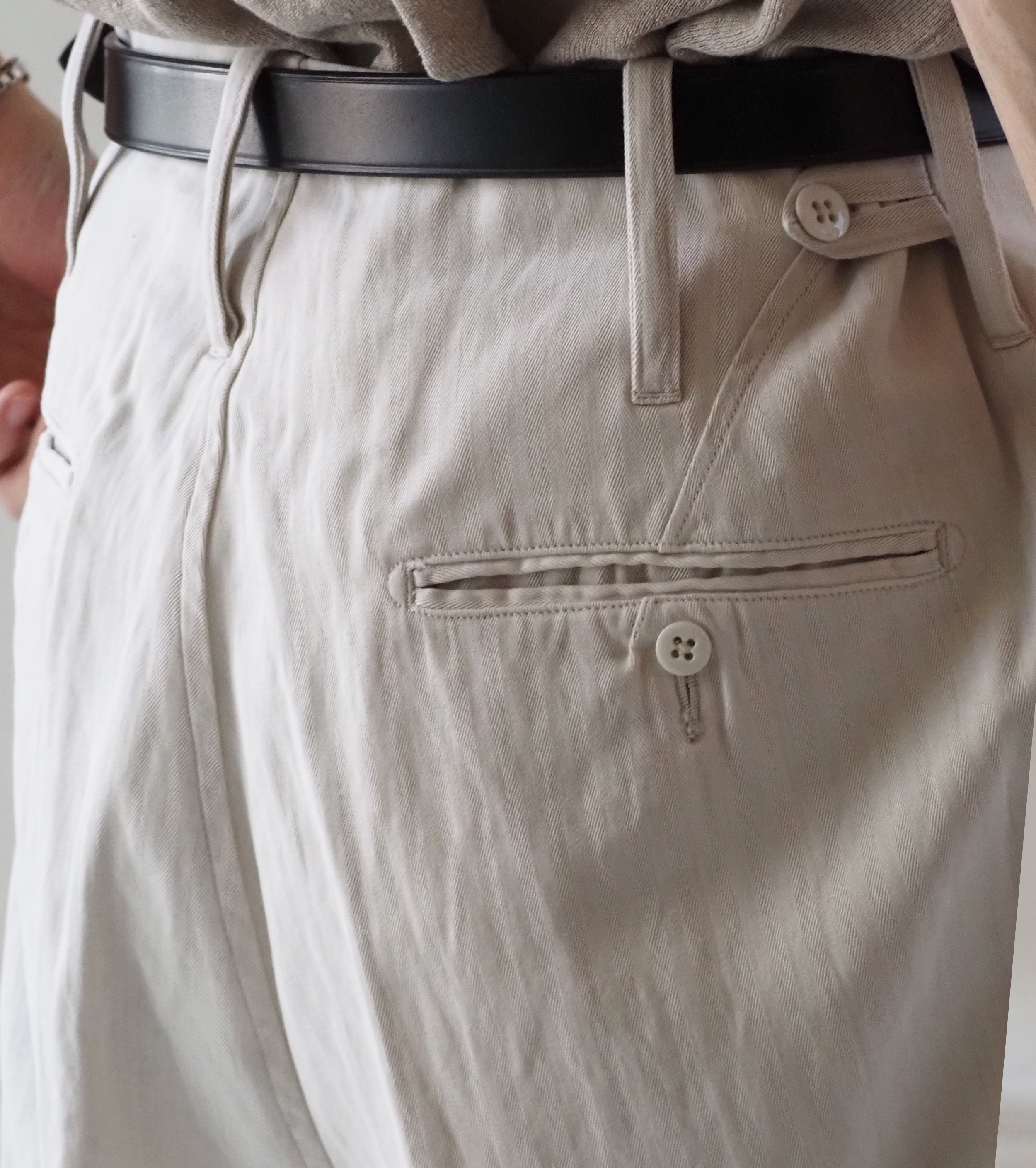 MAATEE＆SONS ドゥルン  チノ トラウザー , にごり White