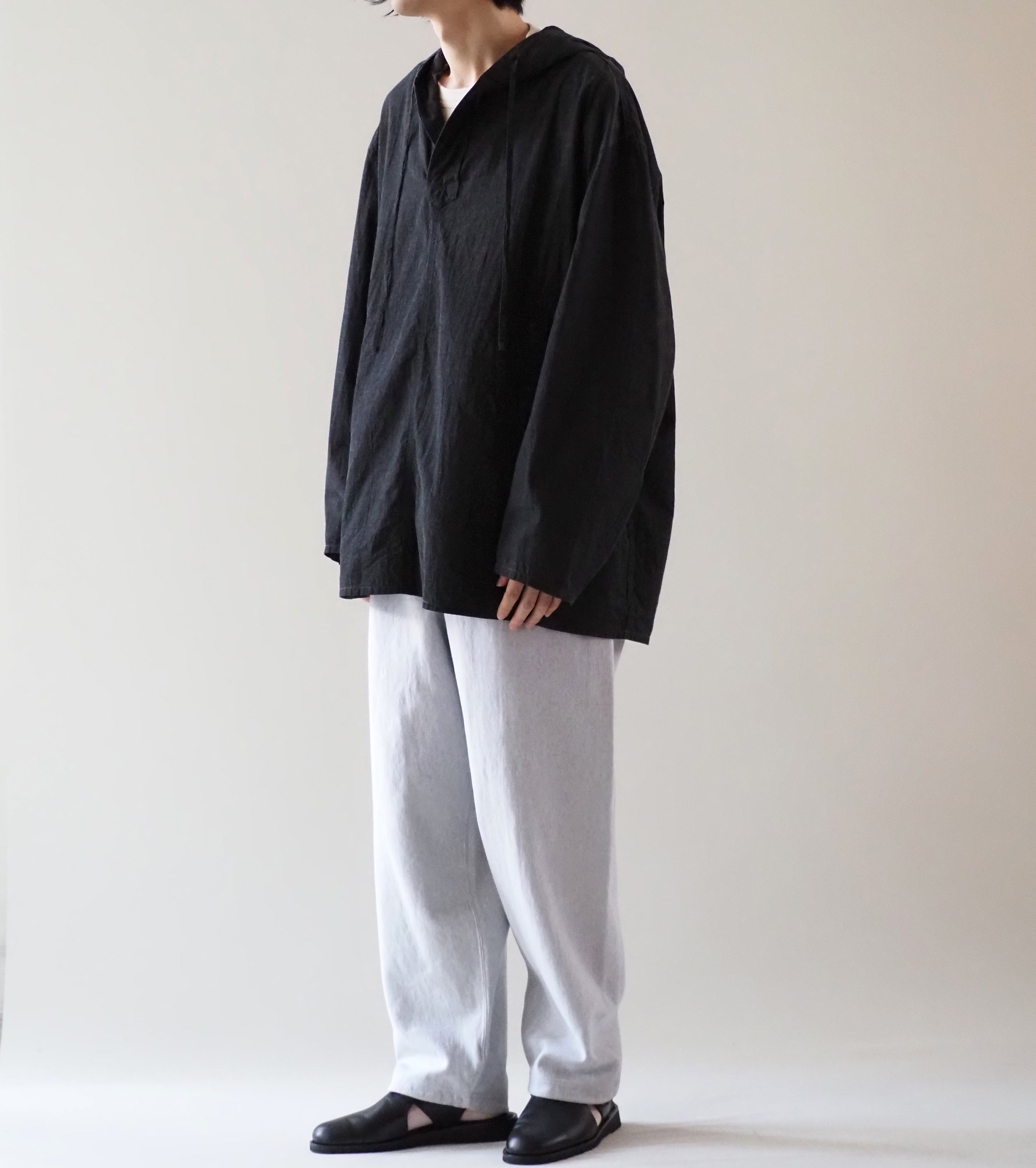 blurhms Hard Twist Cotton Linen Snow Parka, Heather Black