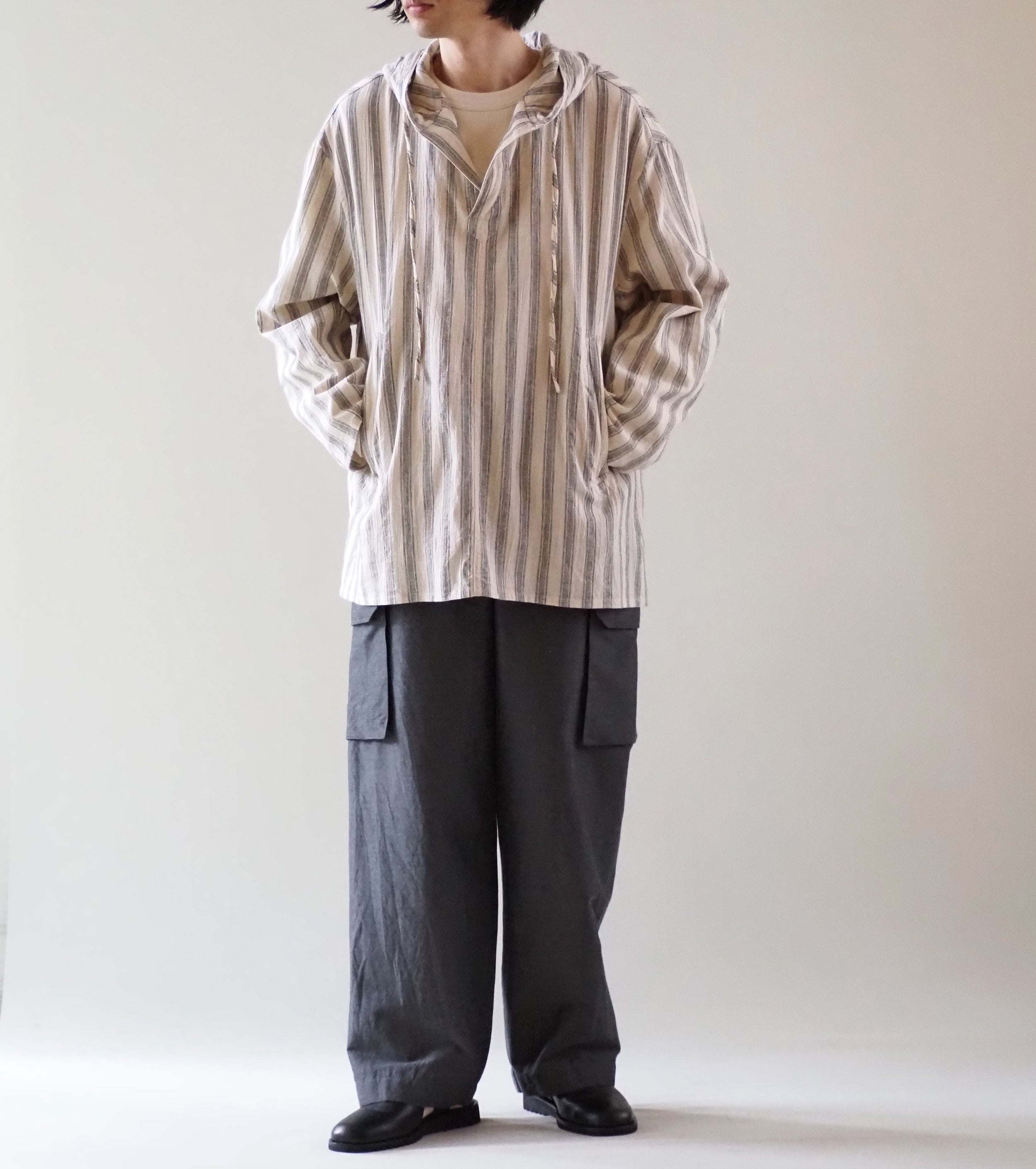 blurhms Cotton Linen Stripe Snow Parka, Stripe