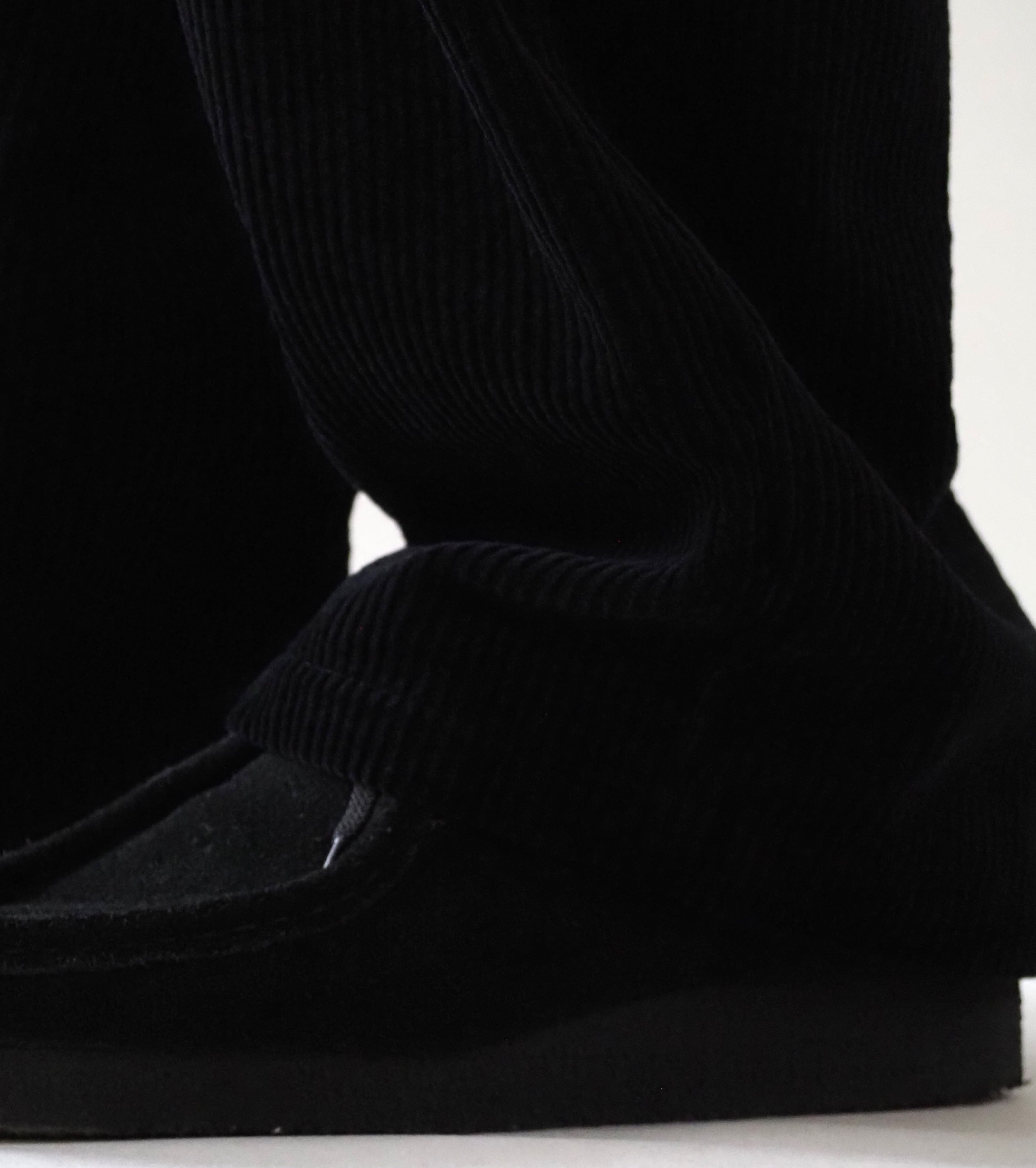 COMOLI Corduroy Drawstring  Pants , Black