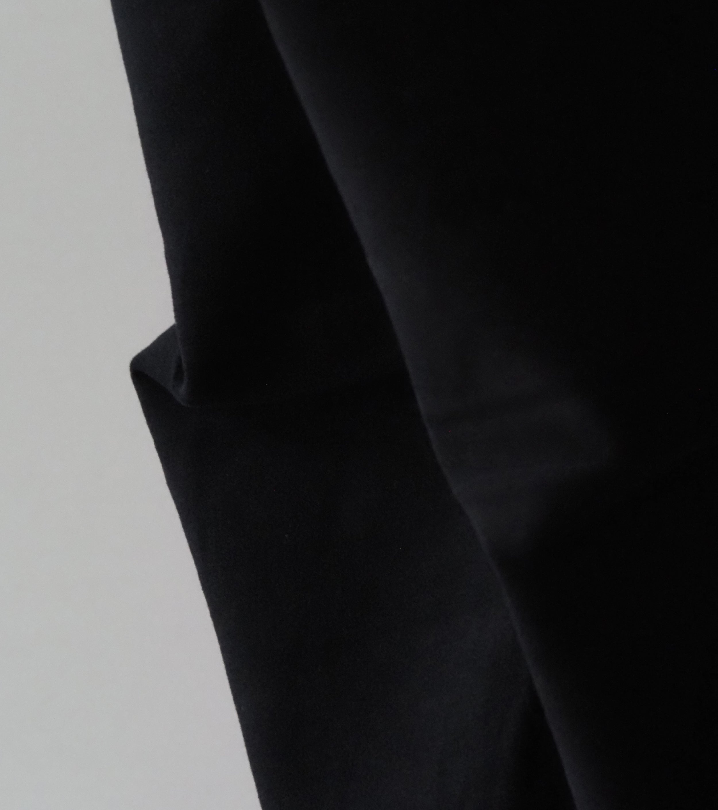 COMOLI  Moleskin Knee Tuck Pants, Black