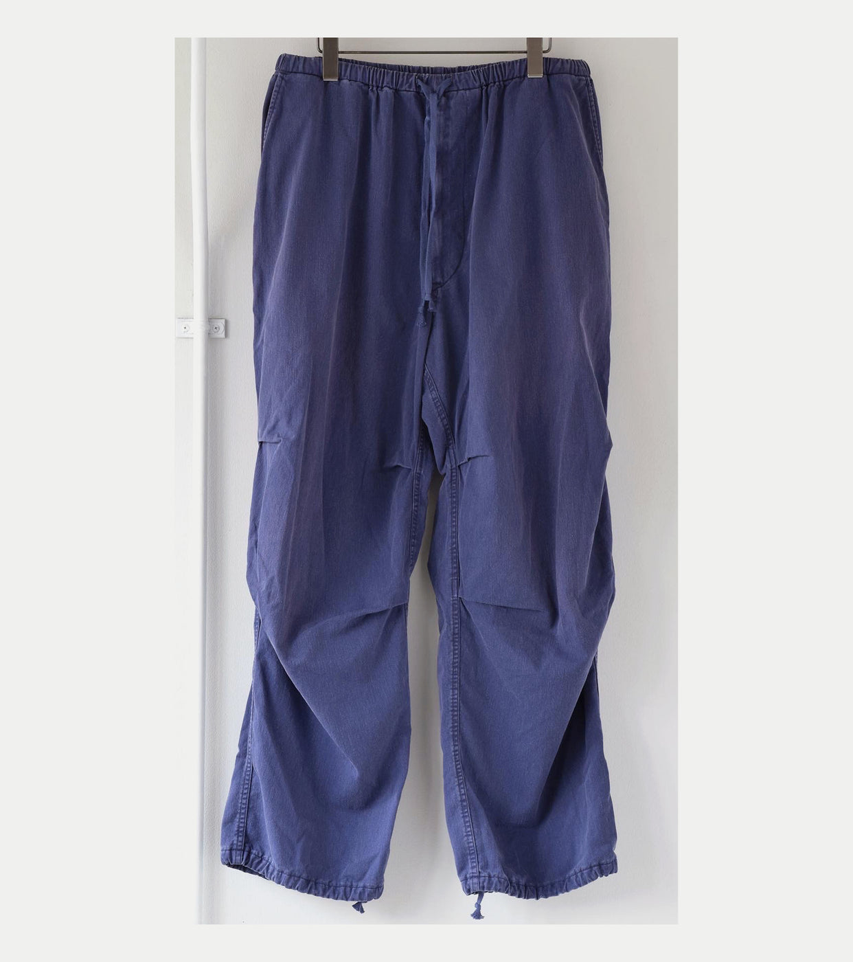 COMOLI Cotton Drill Knee Tuck Pants, Fade Blue