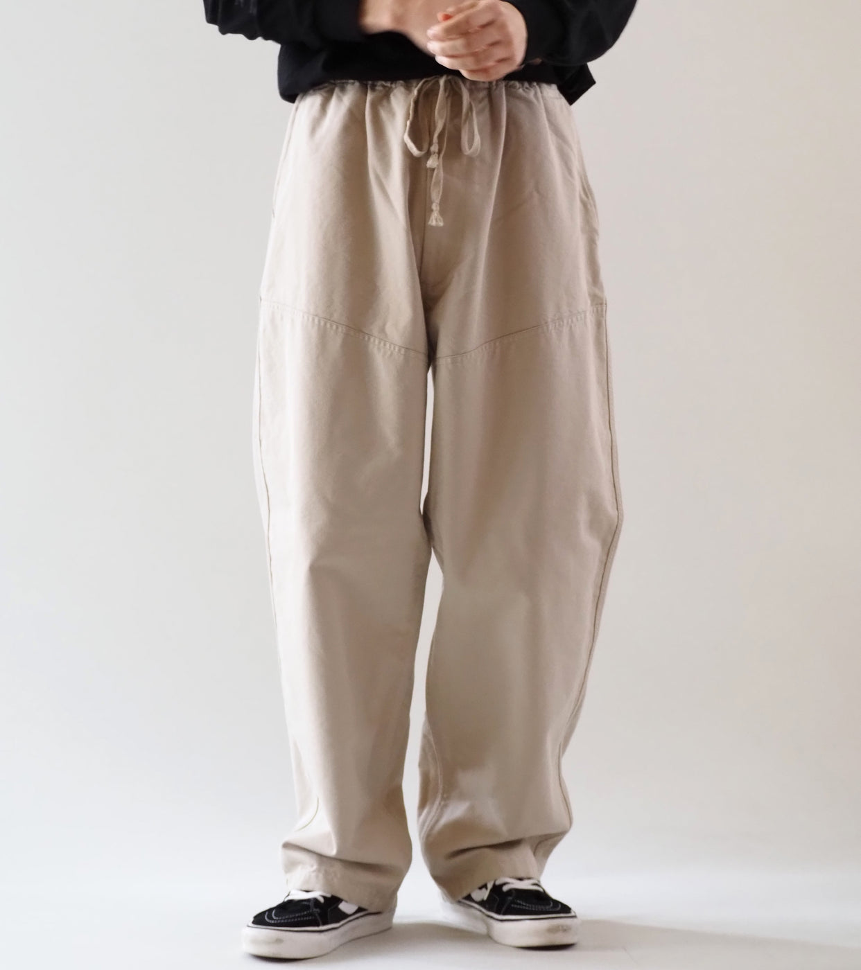 COMOLI ポストワーク ツイル ハンティング パンツ , Ivory