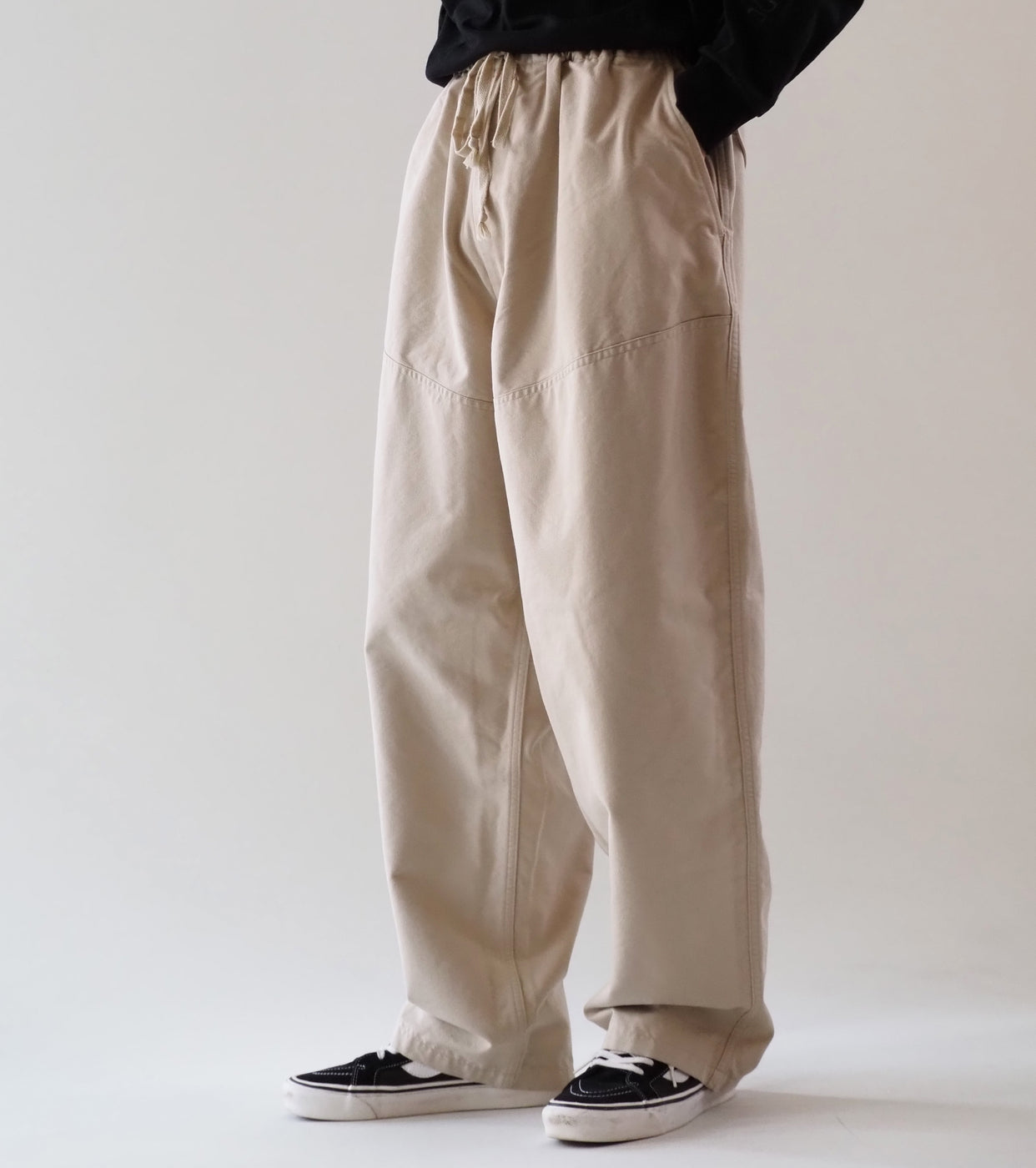 COMOLI ポストワーク ツイル ハンティング パンツ , Ivory