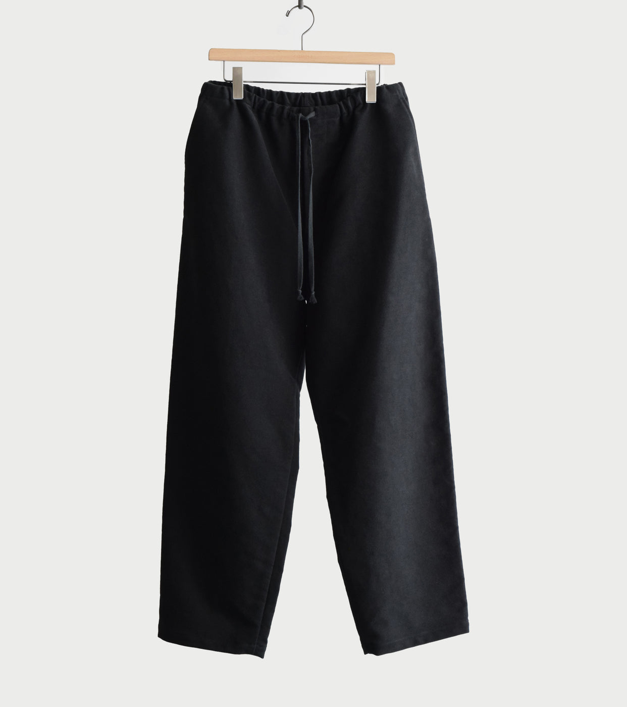 COMOLI モールスキン ドローストリング  パンツ , Black