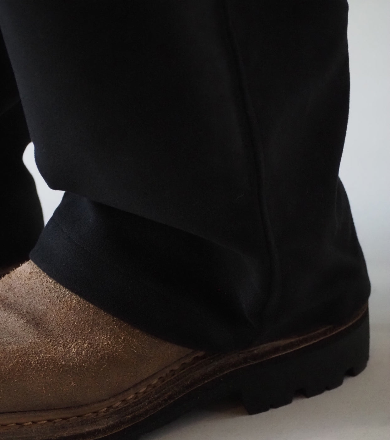 COMOLI モールスキン ドローストリング  パンツ , Black