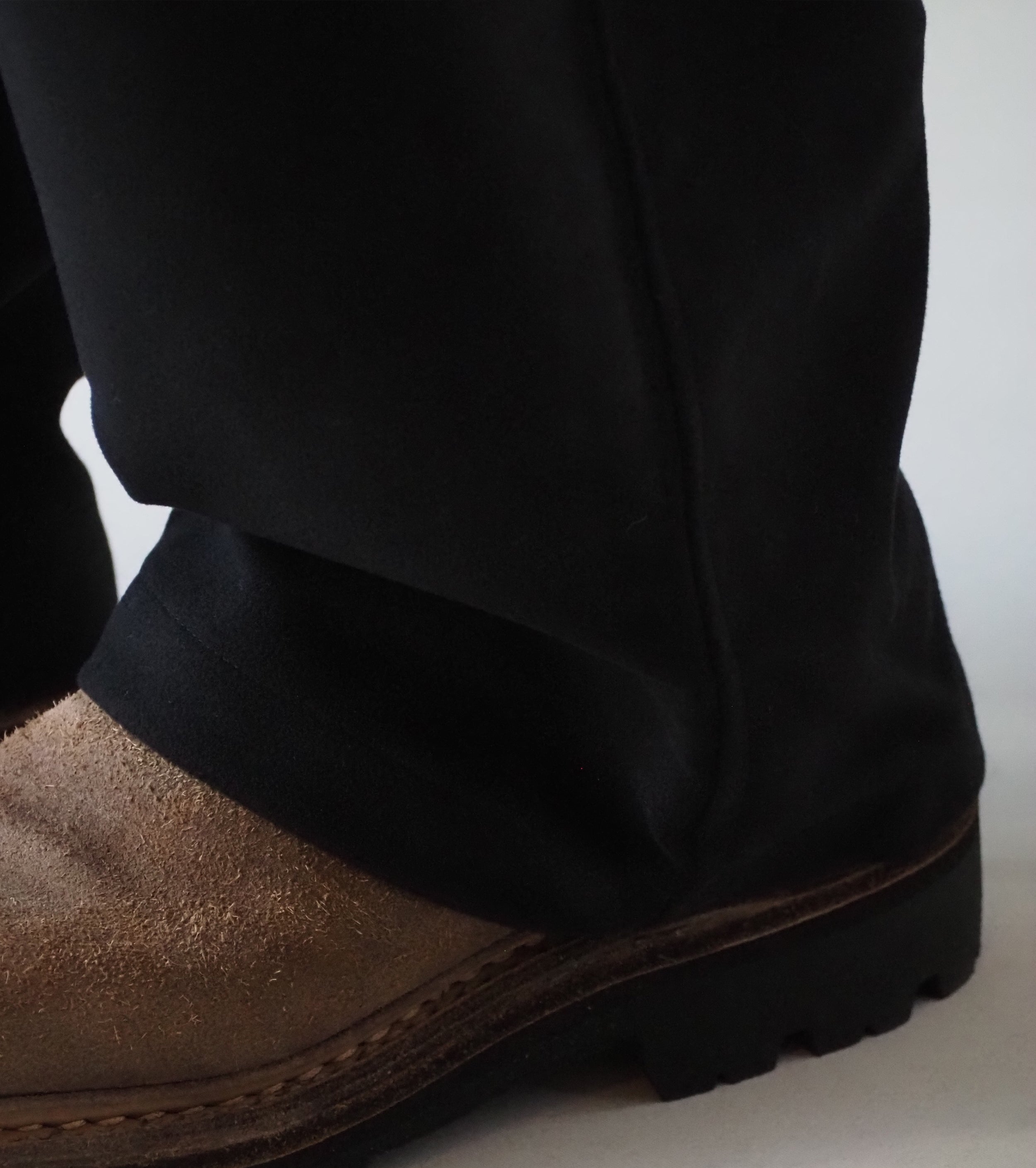 COMOLI モールスキン ドローストリング  パンツ , Black