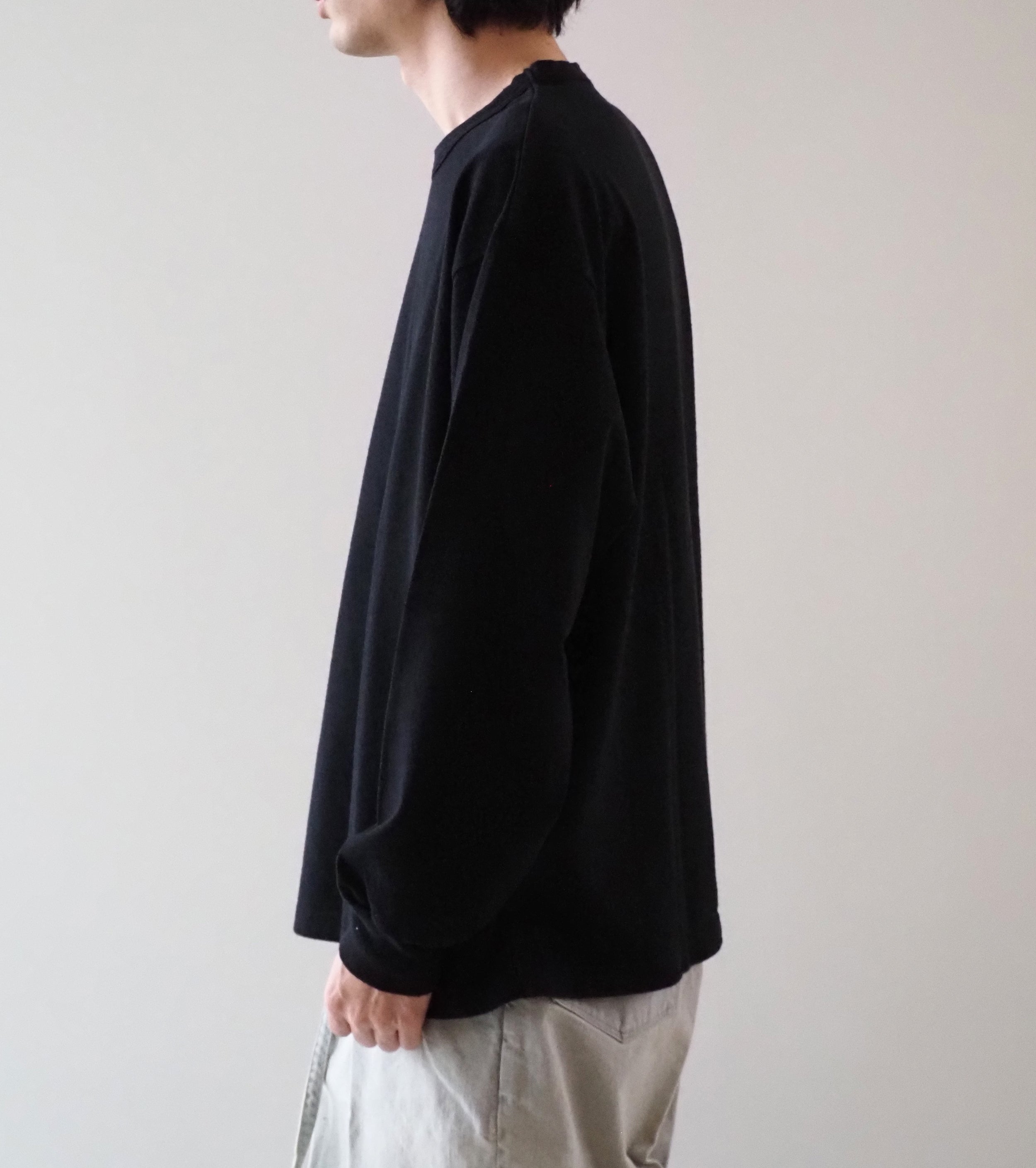 blurhms Co/Silk Nep Tee L/S, Black