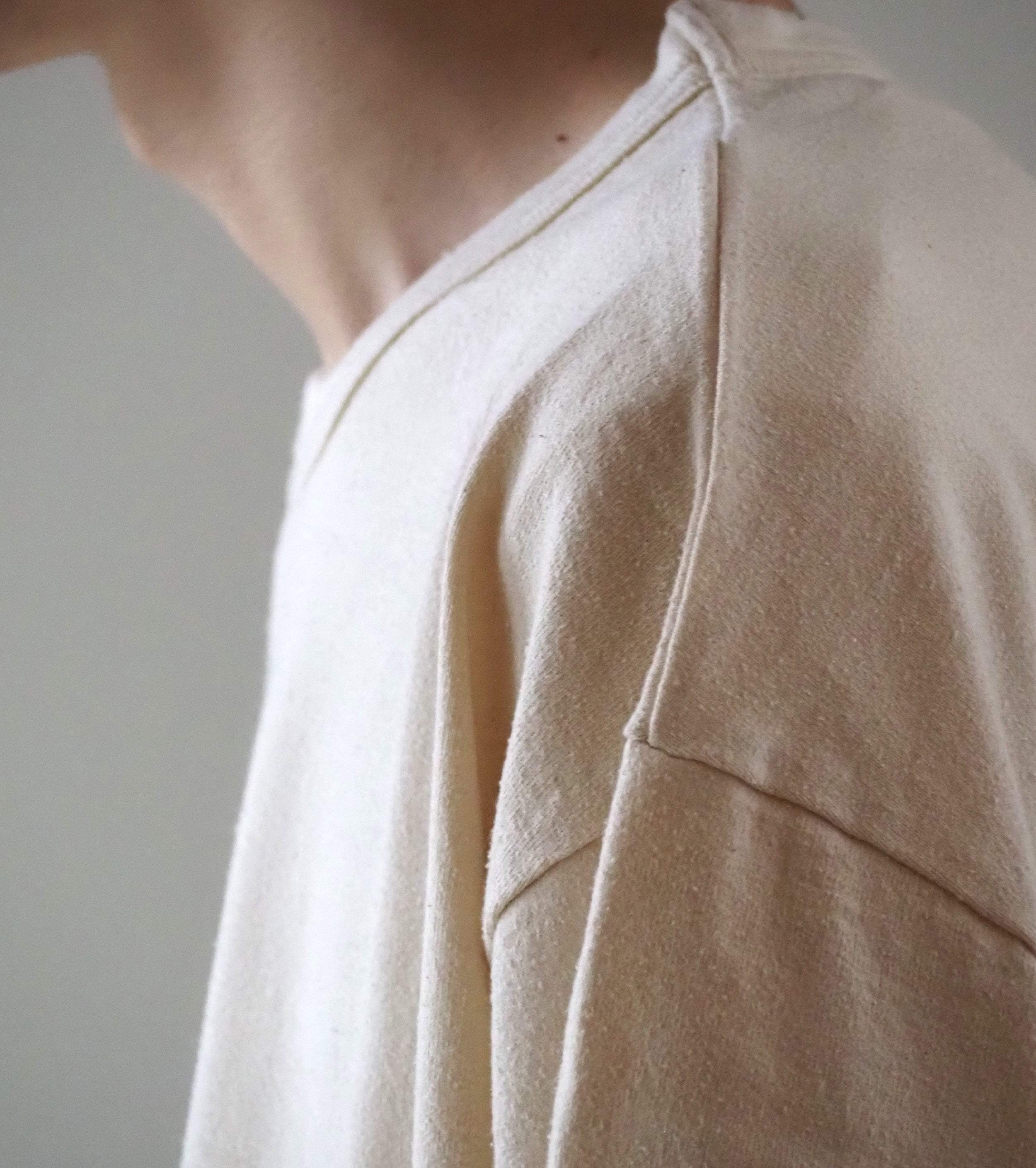 blurhms Co/Silk Nep Tee L/S, Ivory