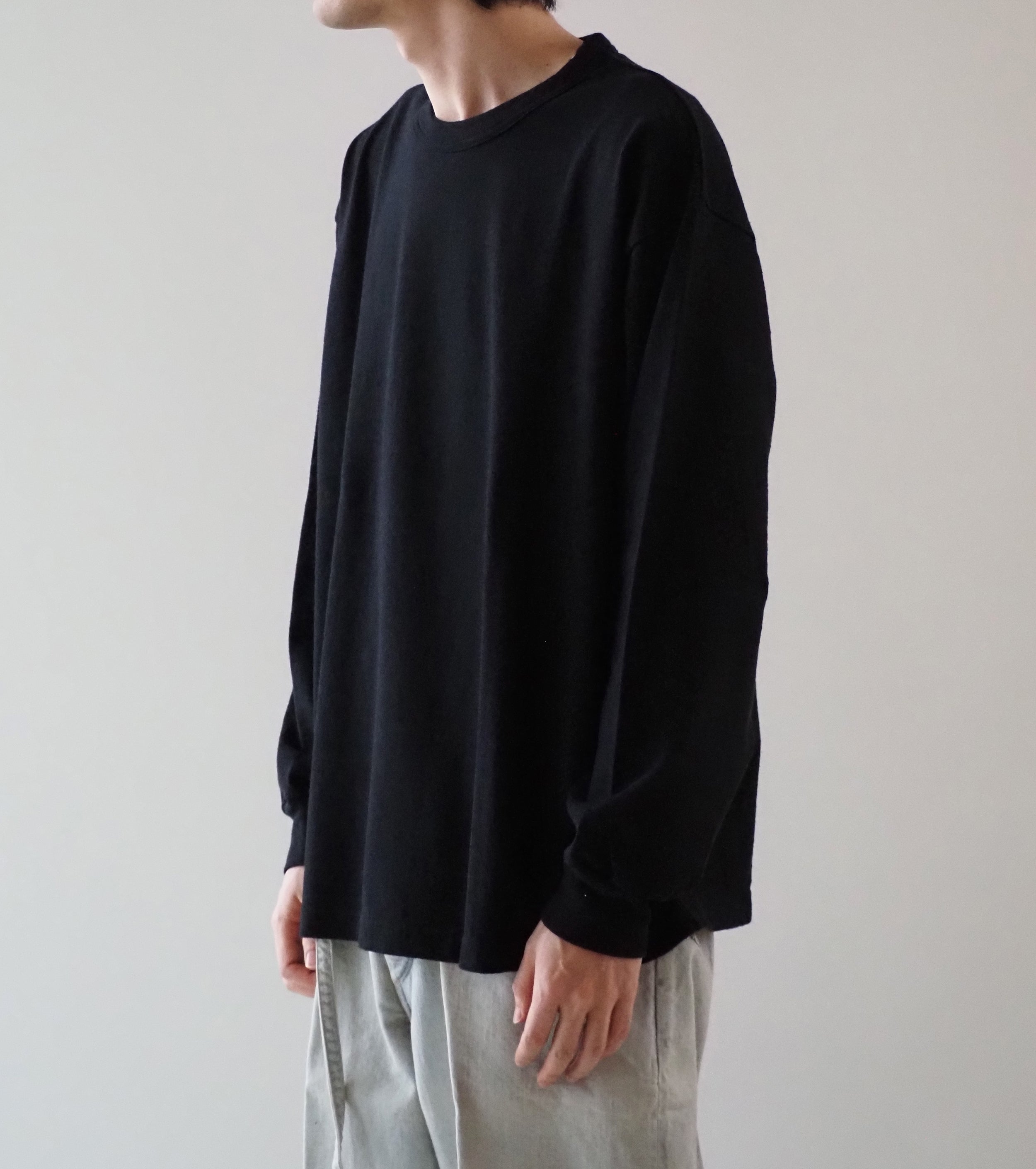 blurhms Co/Silk Nep Tee L/S, Black