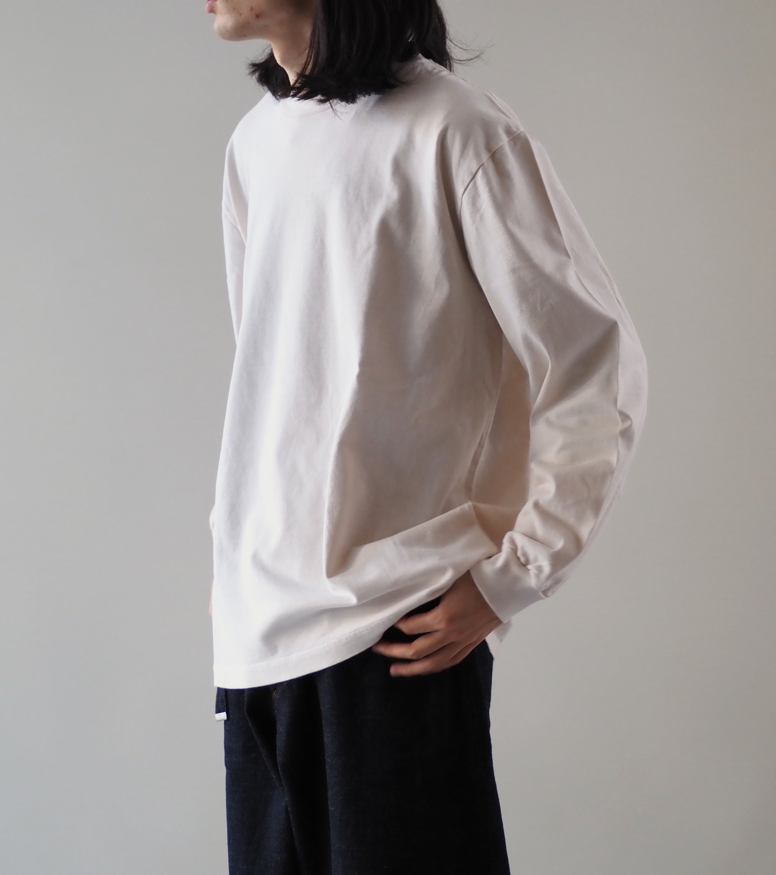 Blurhms Hollow Yarn L/S Tee , Dust Ivory