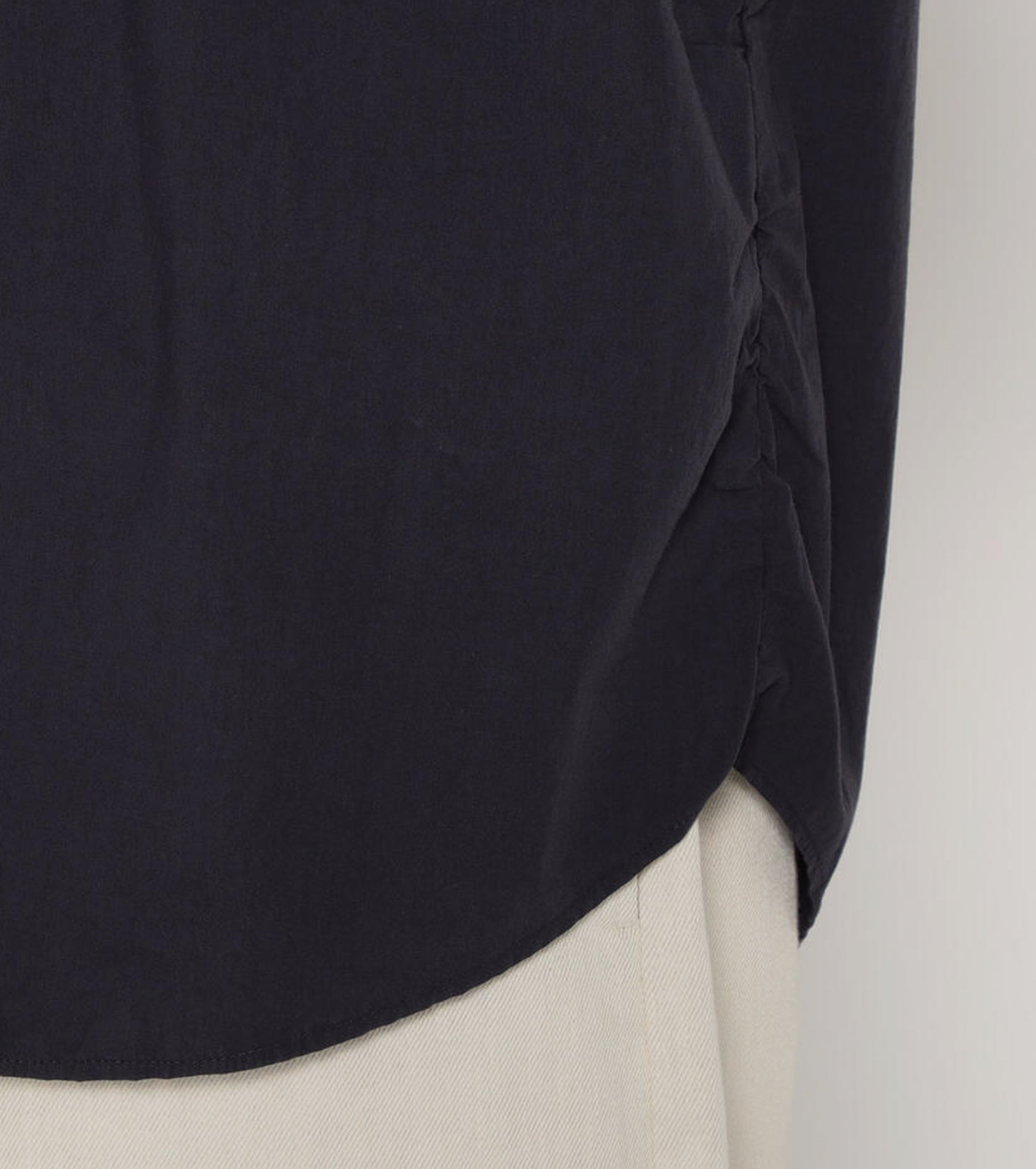 DANTON コットン タイプ ライター リンクルド シャツ , Navy