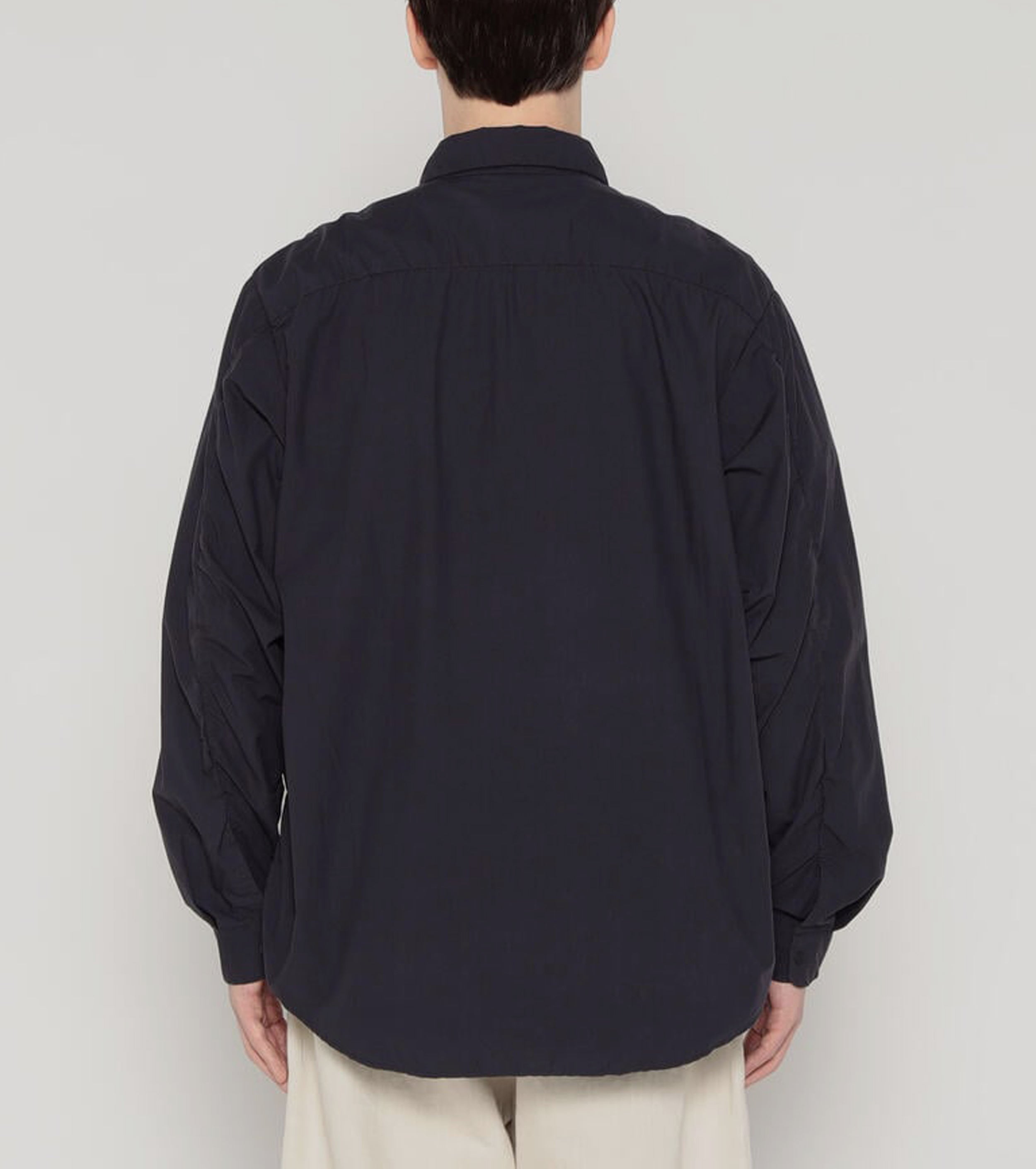 DANTON コットン タイプ ライター リンクルド シャツ , Navy