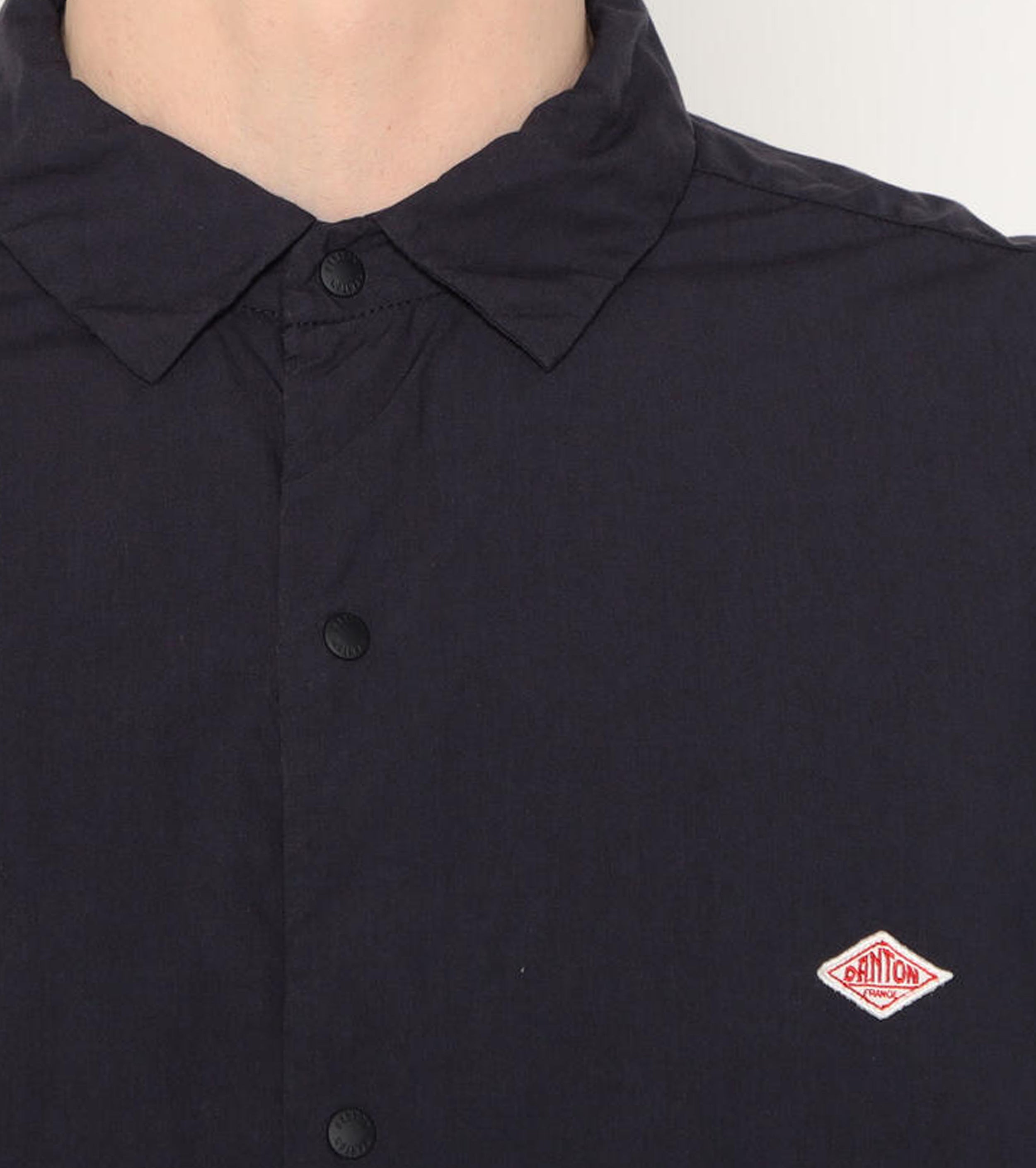 DANTON コットン タイプ ライター リンクルド シャツ , Navy