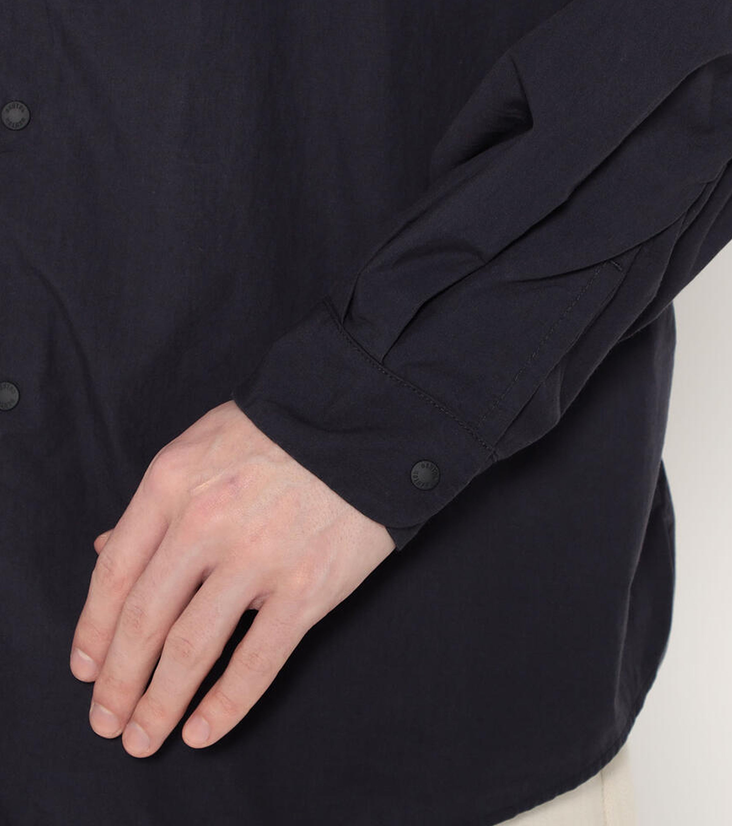 DANTON コットン タイプ ライター リンクルド シャツ , Navy