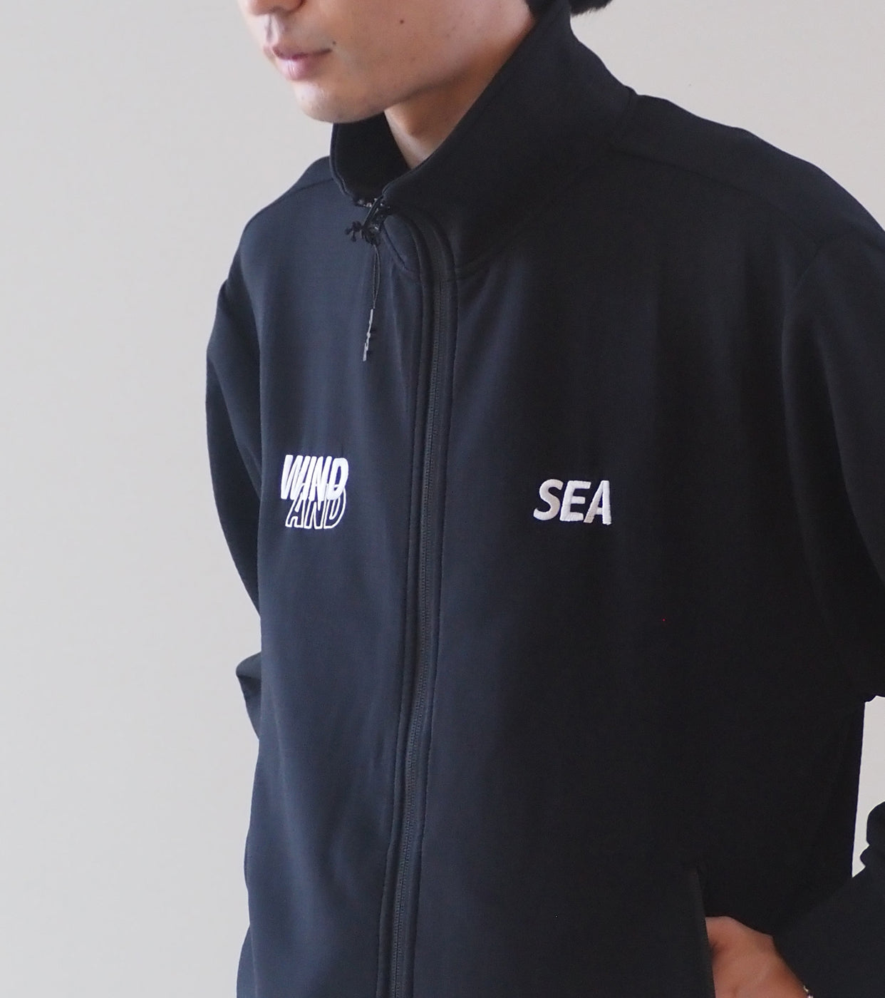 WIND AND SEA WIND AIR TEX TRACK TOP , Black