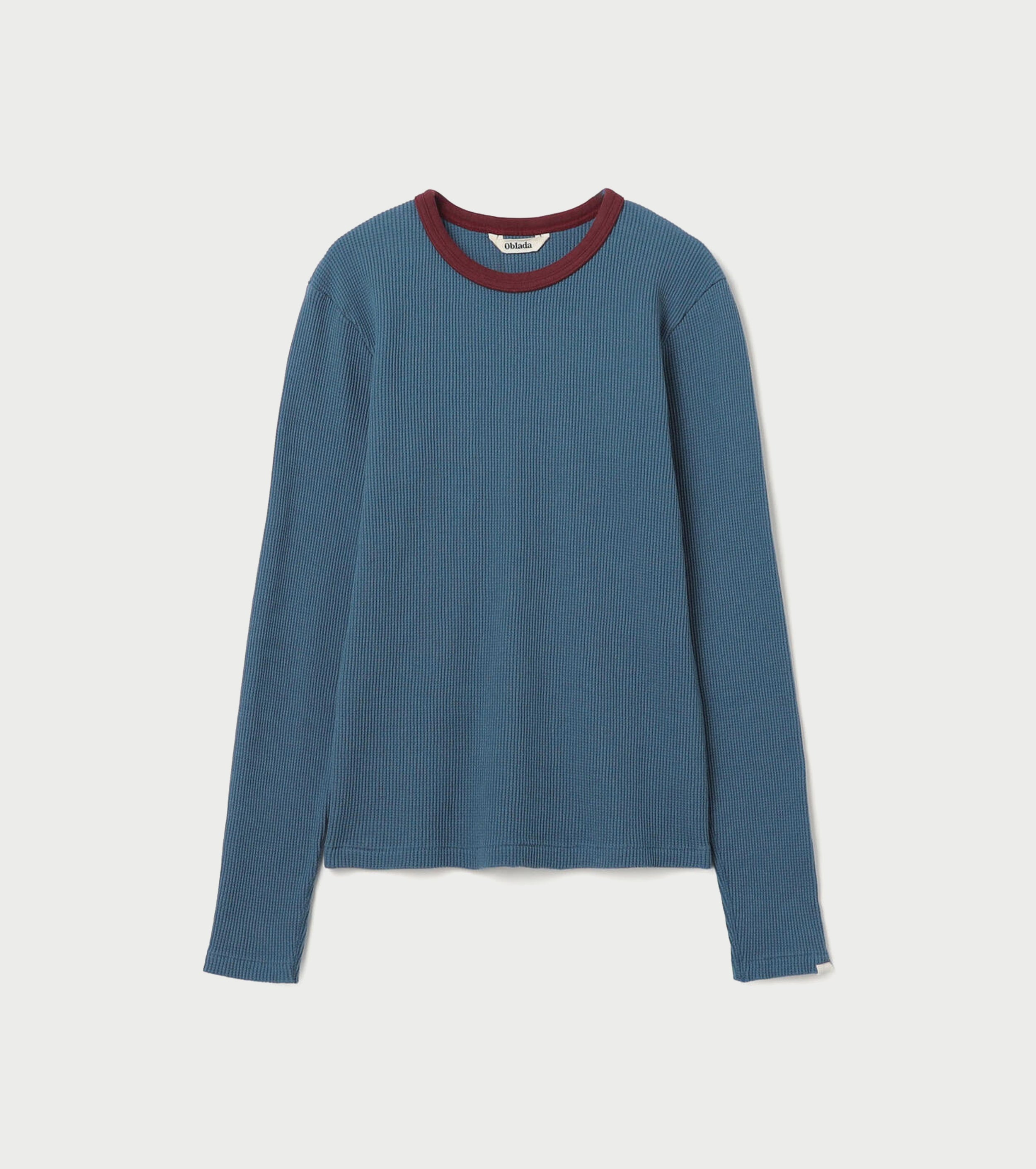 Oblada ワッフル ロング スリーブ , Blue × Red