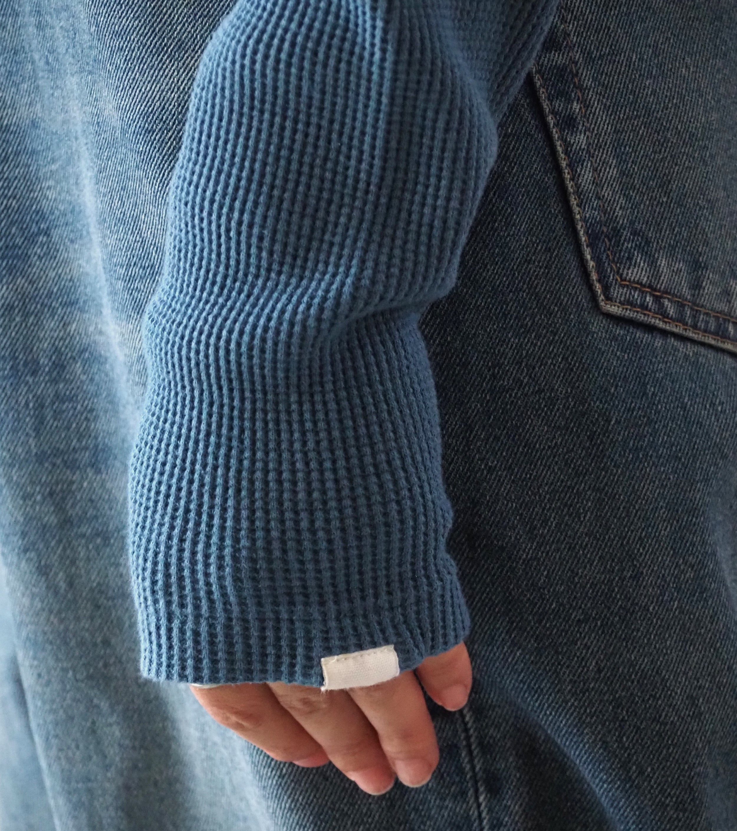 Oblada ワッフル ロング スリーブ , Blue × Red