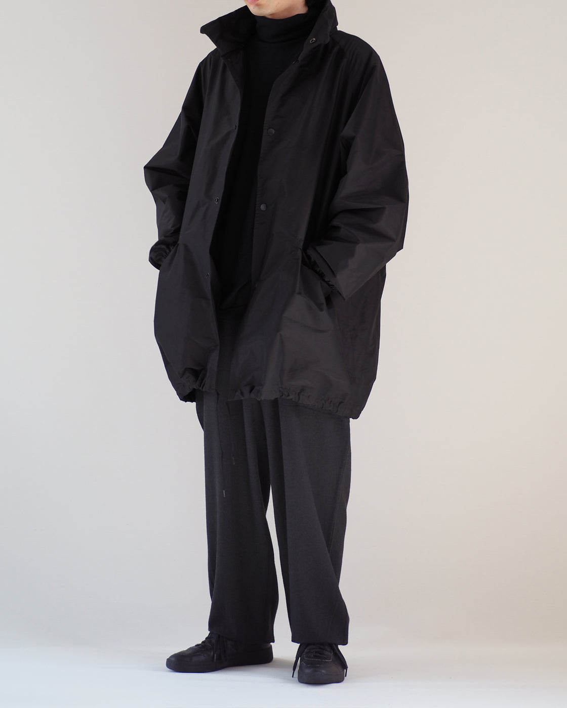 COMOLI 】20AW コットンシルクフーデッドコート size 1 - ジャケット 