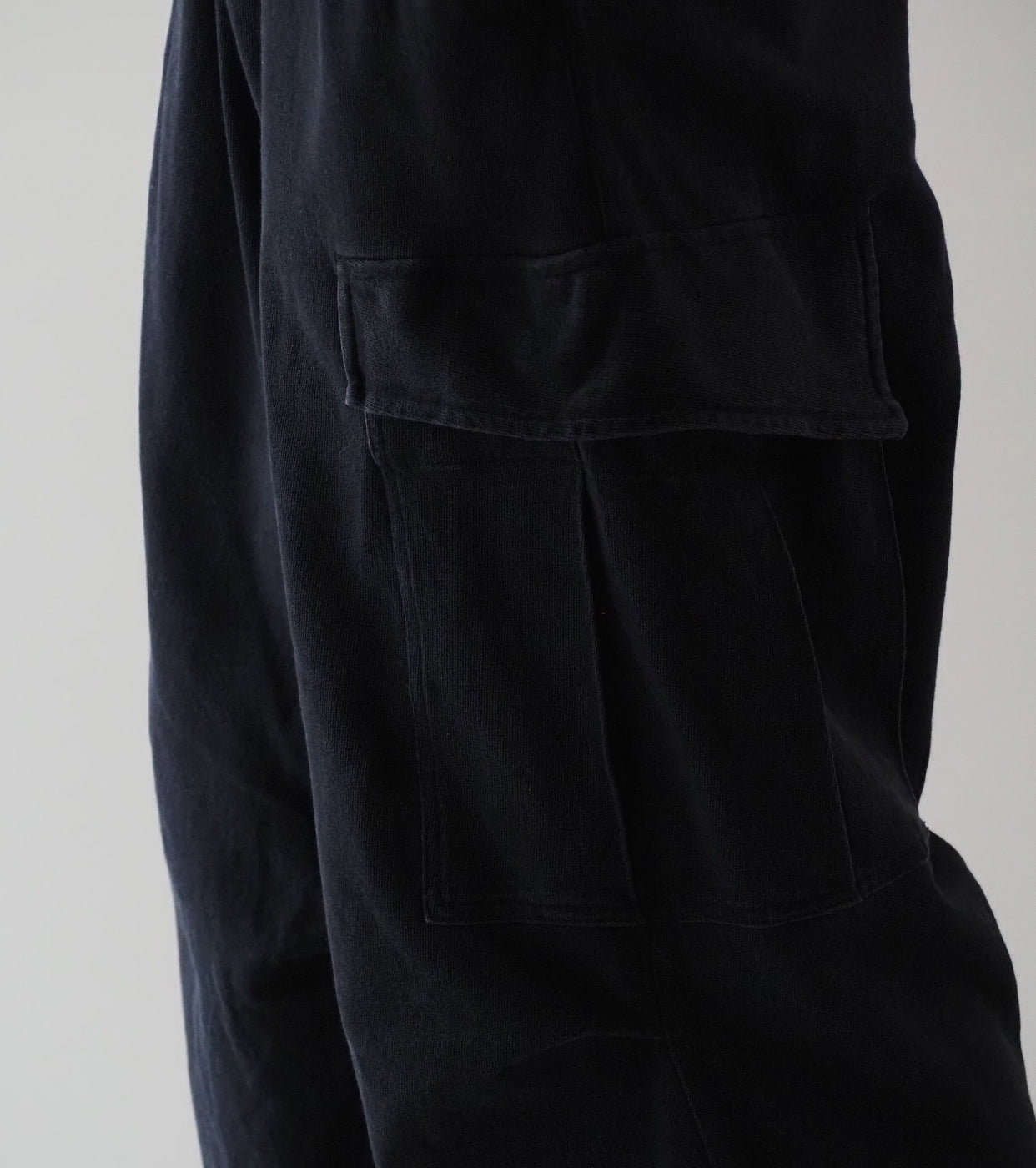 COMOLI Cotton Jersey 6P Pants , Black