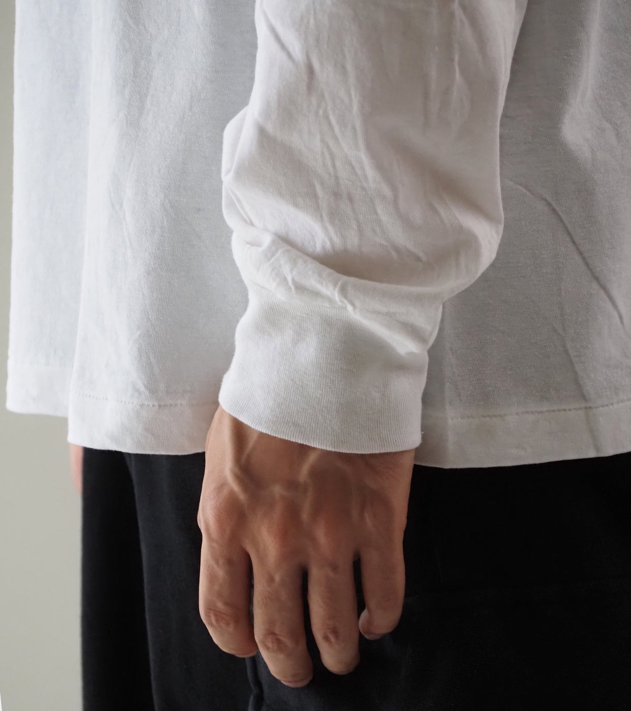 COMOLI Surplus Long Sleeve T-Shirt , White