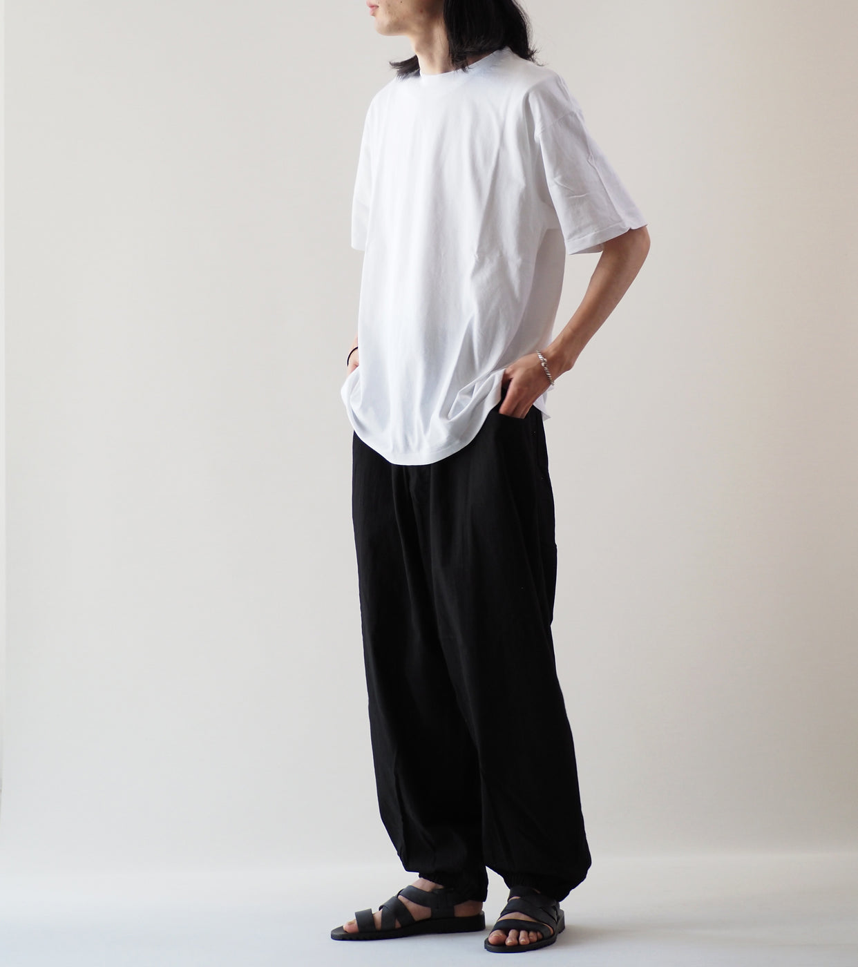 COMOLI コットン ジャージ 半袖 ティーシャツ , White