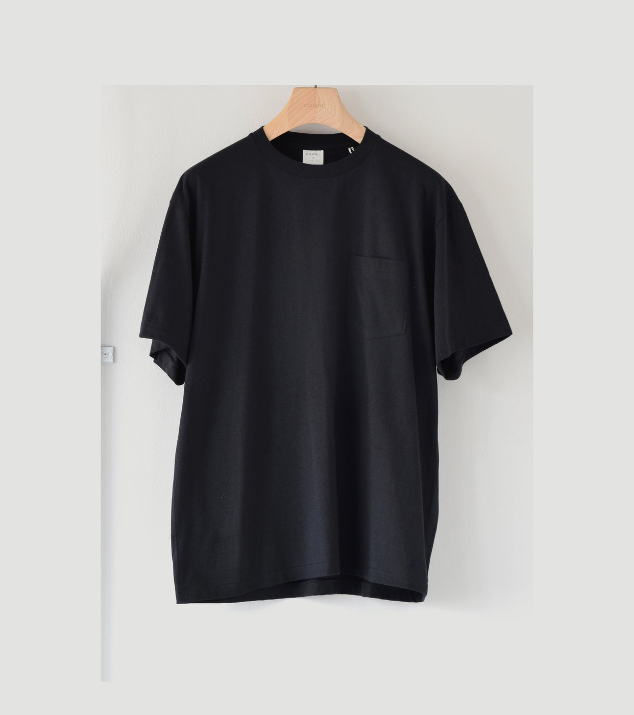 COMOLI Surplus Tee Shirts, Black