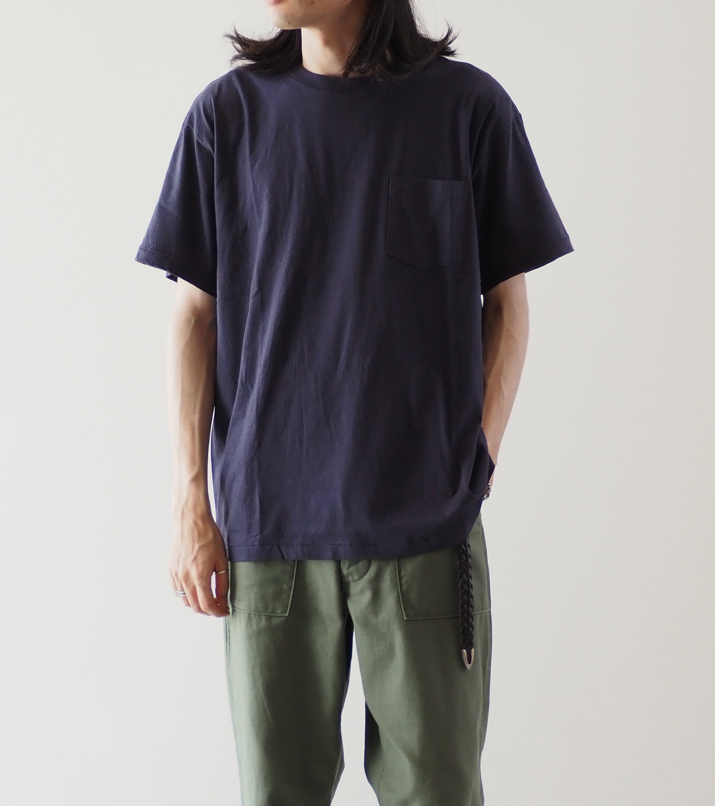 COMOLI Surplus Tee Shirts, Navy