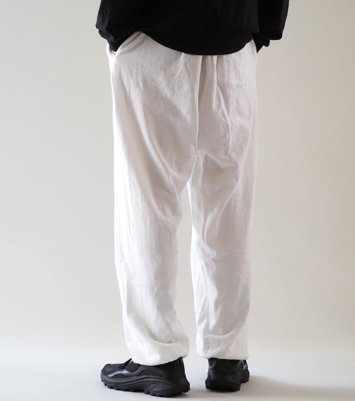 COMOLI LW Cotton Loopback Pants , White