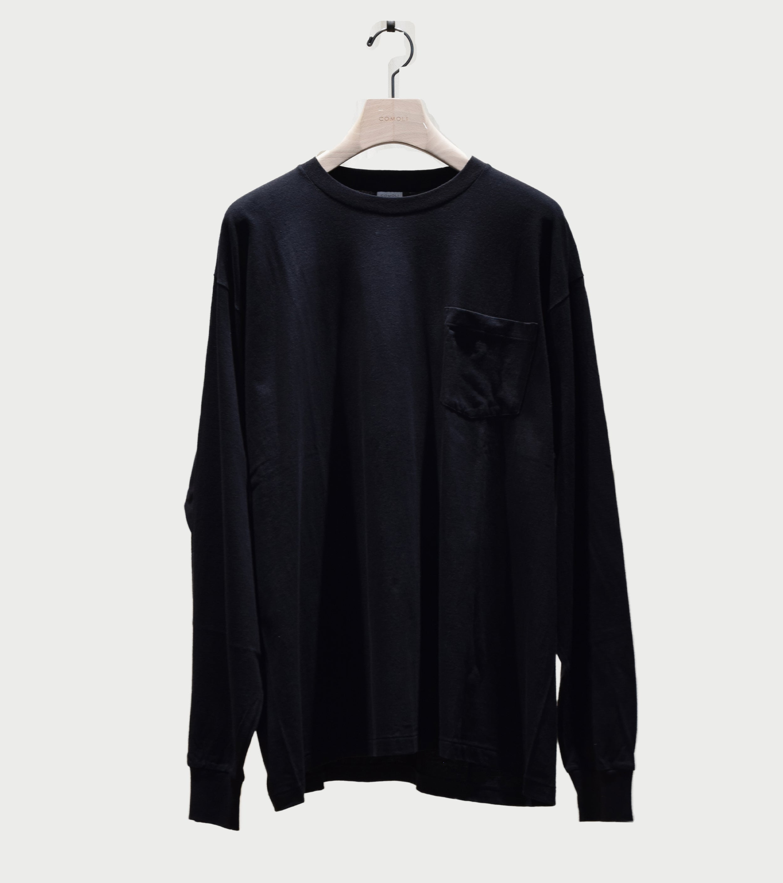 COMOLI Surplus Long Sleeve Shirt , Black