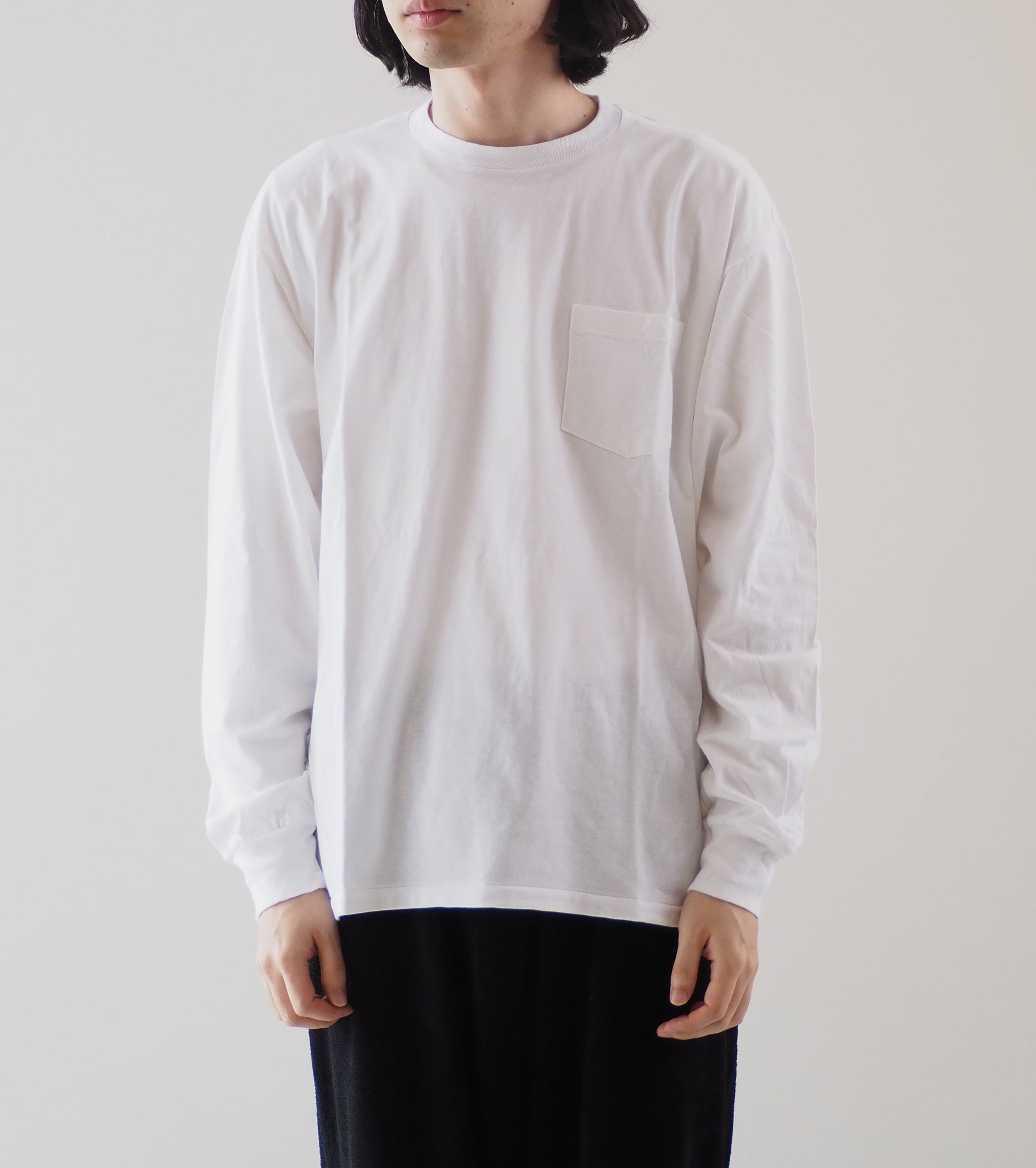 COMOLI Surplus Long Sleeve Shirt , White
