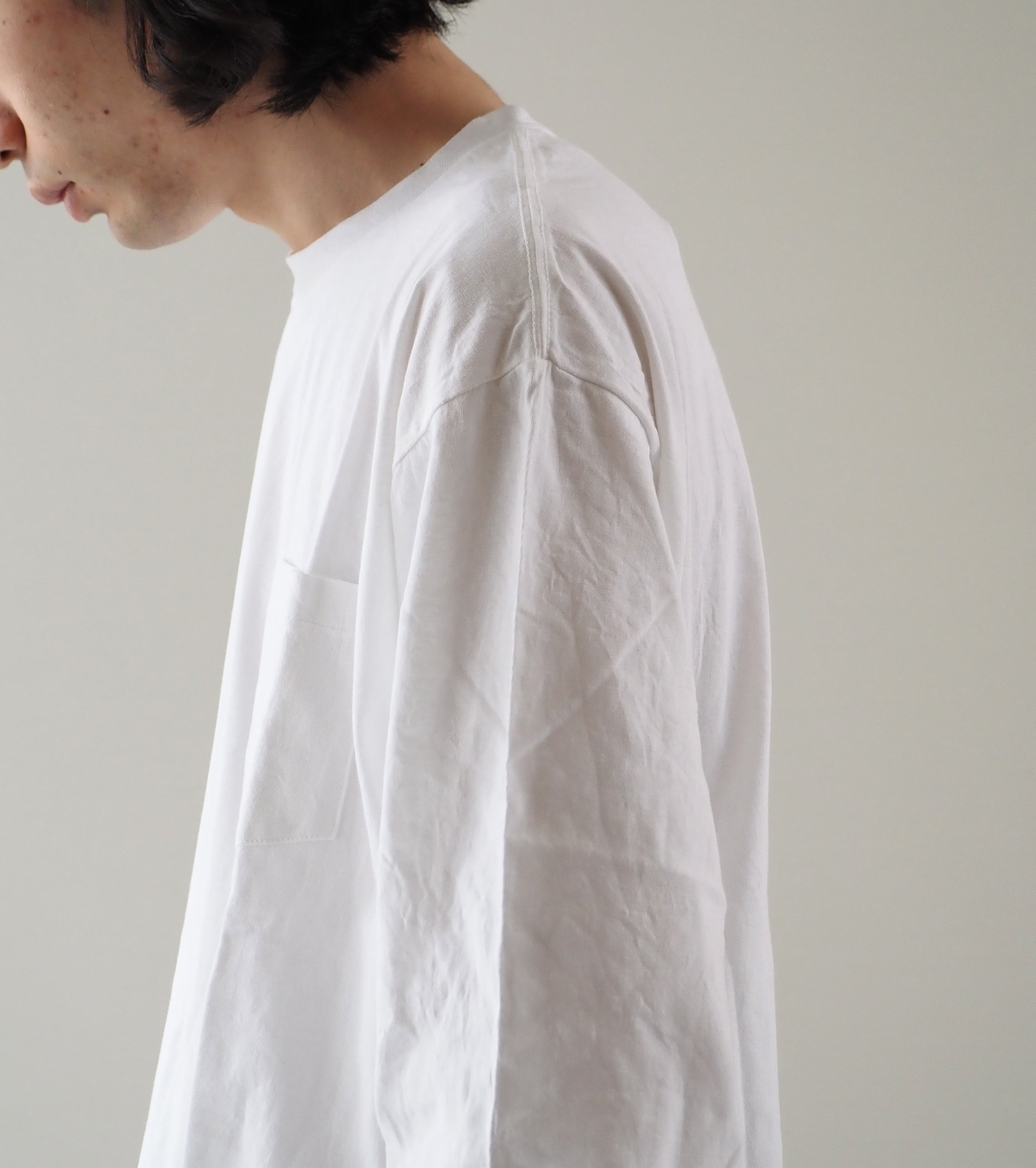 COMOLI Surplus Long Sleeve Shirt , White